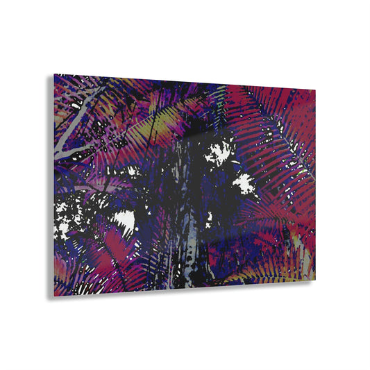 Acrylic Prints - US Made - Ideal for a Stunning Home/Office Decor Ideas - El Yunque - Huge Tree among Sierra Palms - CCMM* - Green Forest Home