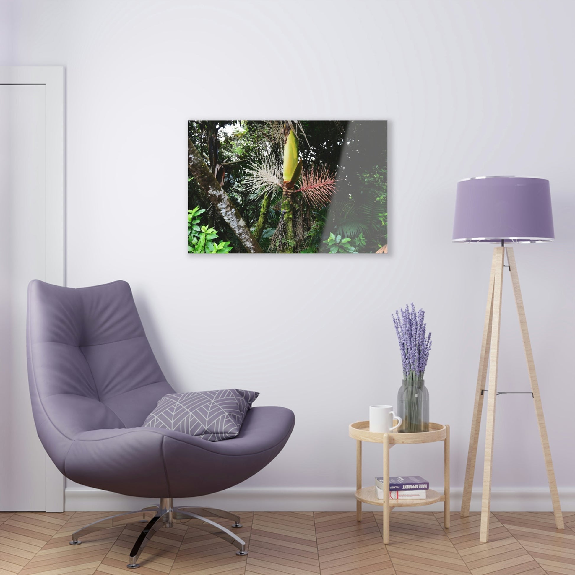Acrylic Prints - US Made - Ideal for a Stunning Home/Office Decor Ideas - El Yunque Rainforest - Sierra Palm with seeds as Painting - CCMM* - Green Forest Home