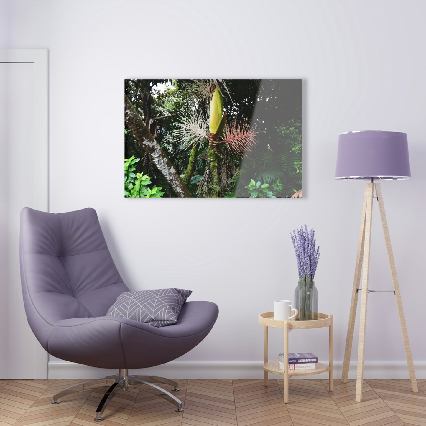 Acrylic Prints - US Made - Ideal for a Stunning Home/Office Decor Ideas - El Yunque Rainforest - Sierra Palm with seeds as Painting - CCMM* - Green Forest Home