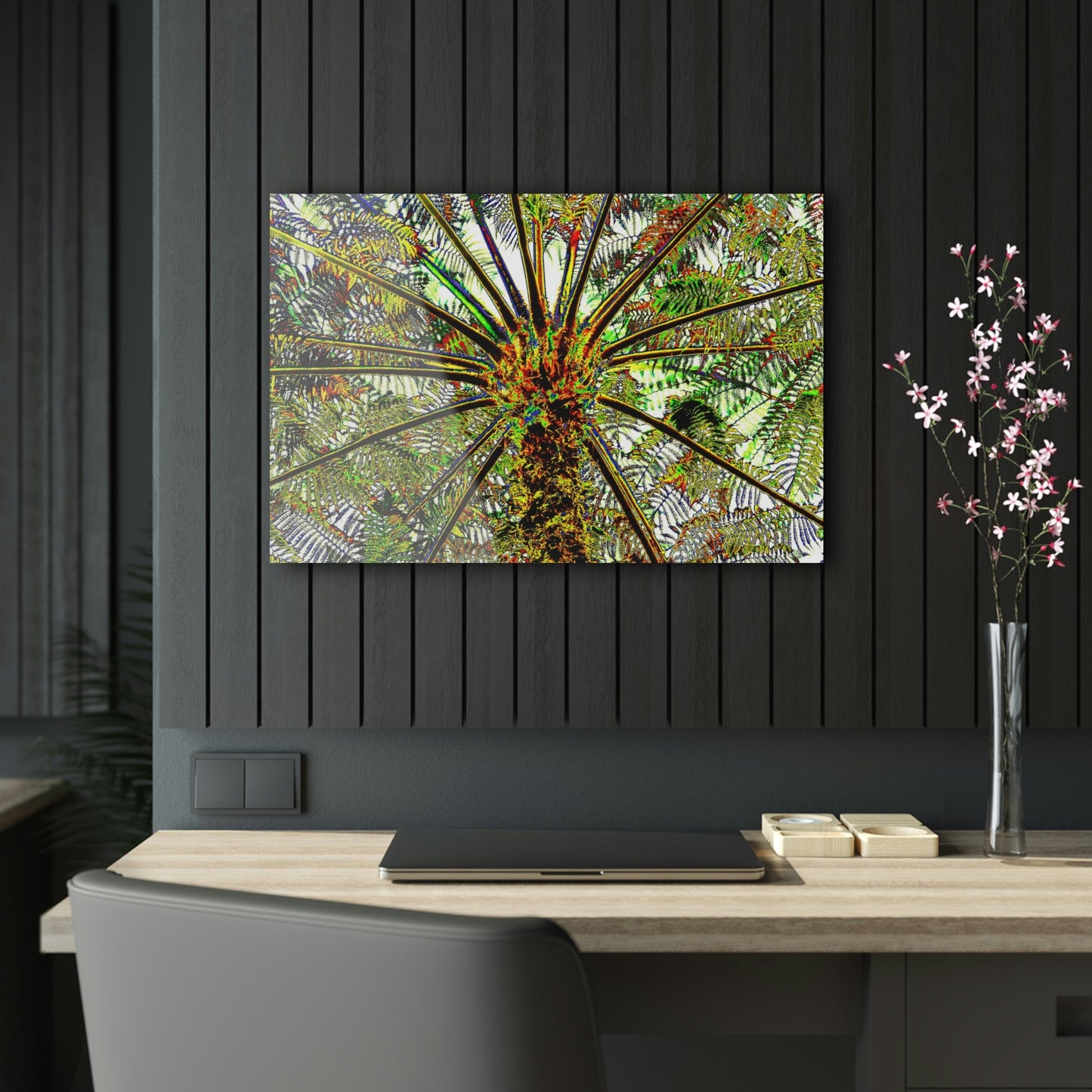 Acrylic Prints - US Made - Ideal for a Stunning Home/Office Decor Ideas - El Yunque Rainforest - The ancient Fern Palm - CCMM* - Green Forest Home