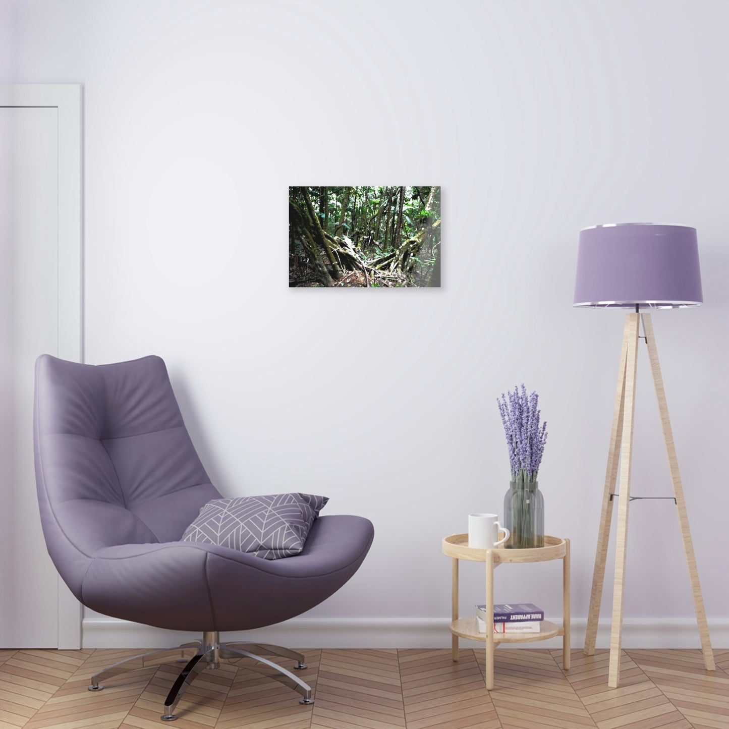 Acrylic Prints - US Made - Ideal for a Stunning Home/Office Decor Ideas - El Yunque Rainforest - The Early Holy Spirit River as painting - CCMM* - Green Forest Home