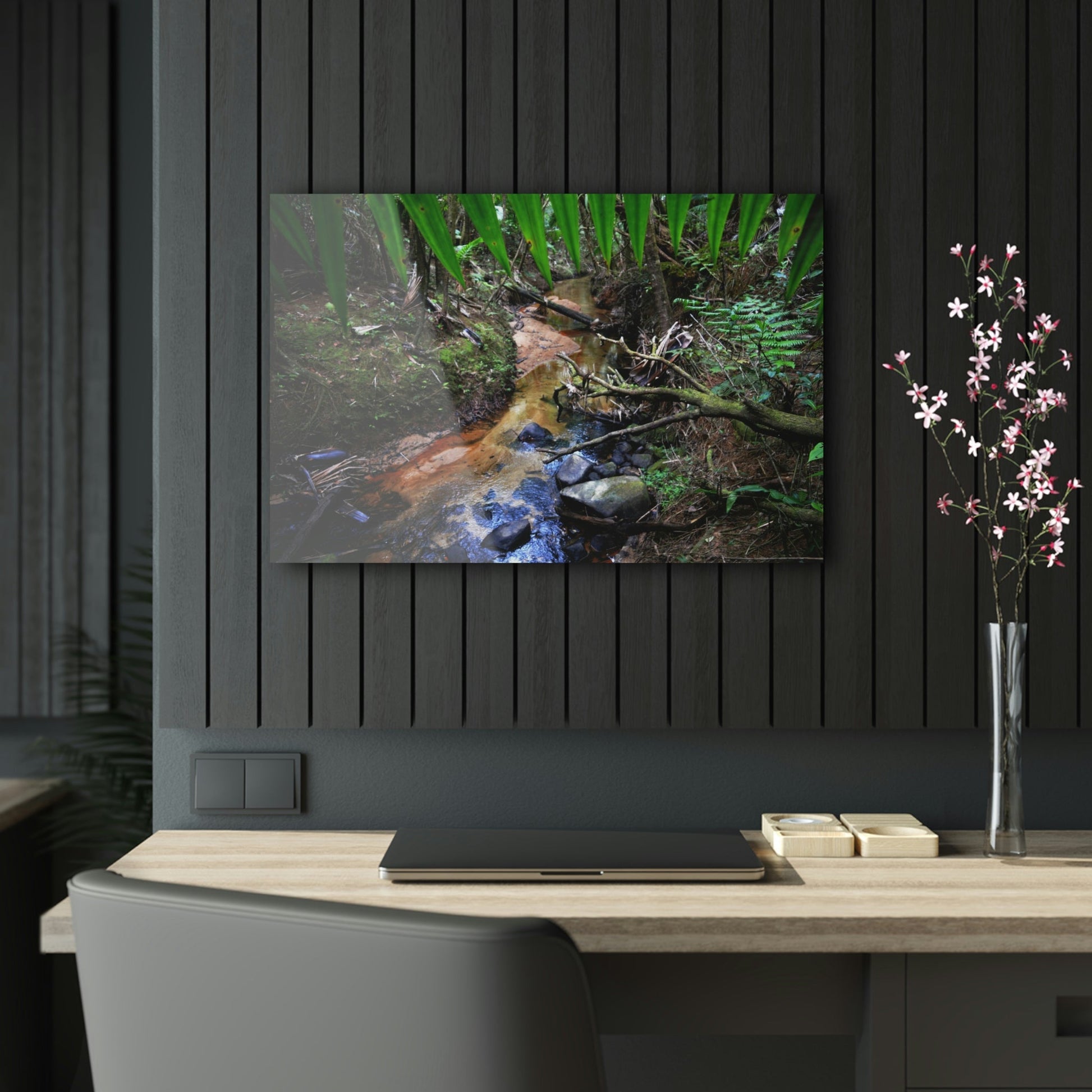 Acrylic Prints - US Made - Ideal for a Stunning Home/Office Decor Ideas - El Yunque Rainforest - The Early Holy Spirit River - CCMM* - Green Forest Home