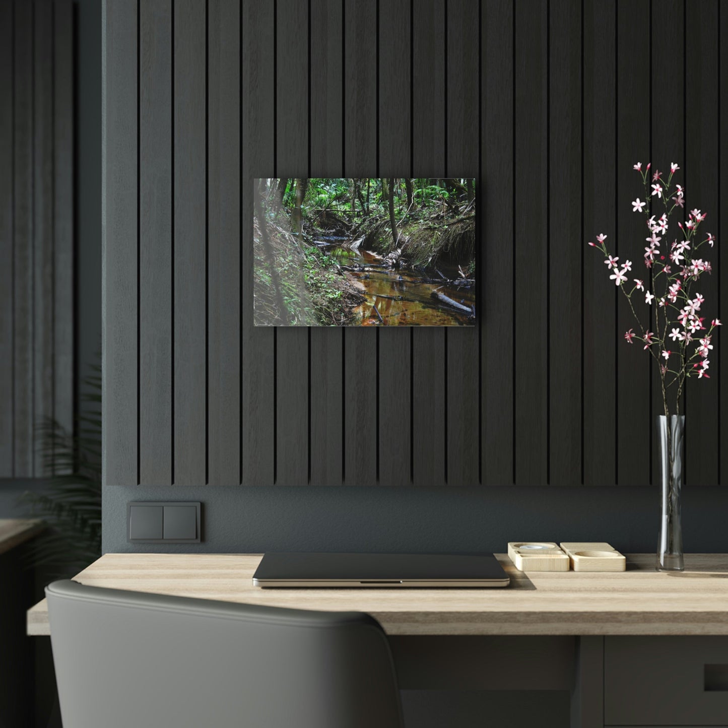Acrylic Prints - US Made - Ideal for a Stunning Home/Office Decor Ideas - El Yunque Rainforest - The Early Holy Spirit River - CCMM* - Green Forest Home