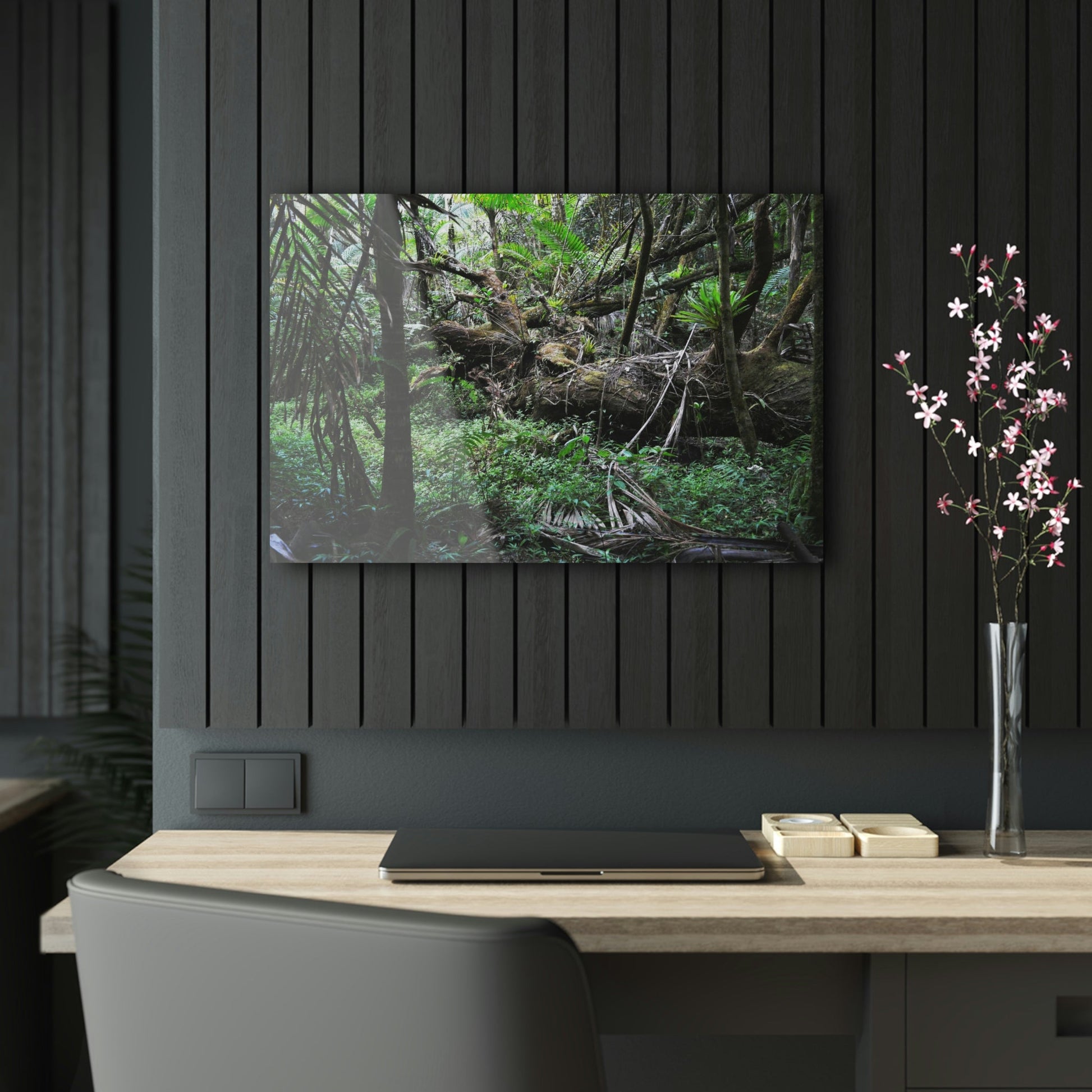 Acrylic Prints - US Made - Ideal for a Stunning Home/Office Decor Ideas - El Yunque Rainforest - The Early Holy Spirit River - CCMM* - Green Forest Home