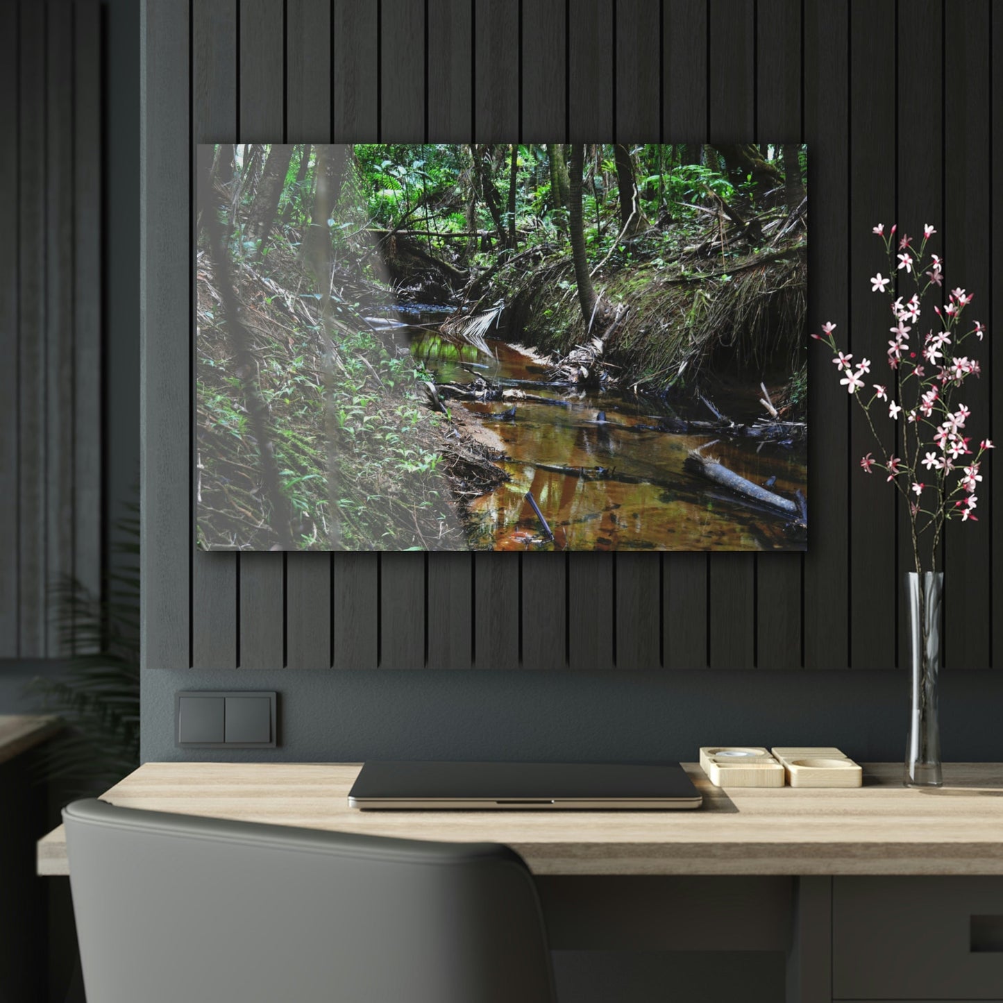Acrylic Prints - US Made - Ideal for a Stunning Home/Office Decor Ideas - El Yunque Rainforest - The Early Holy Spirit River - CCMM* - Green Forest Home