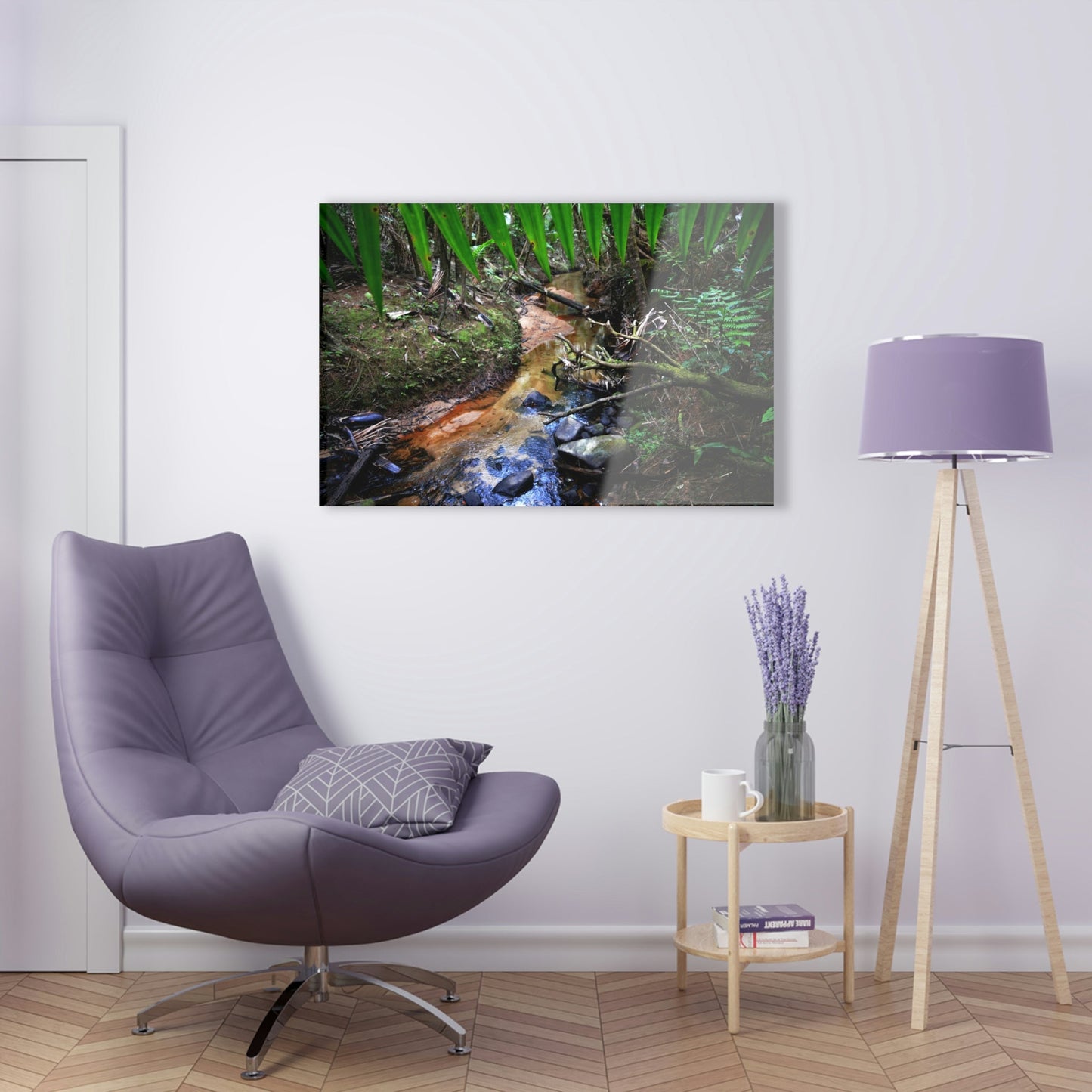 Acrylic Prints - US Made - Ideal for a Stunning Home/Office Decor Ideas - El Yunque Rainforest - The Early Holy Spirit River - CCMM* - Green Forest Home