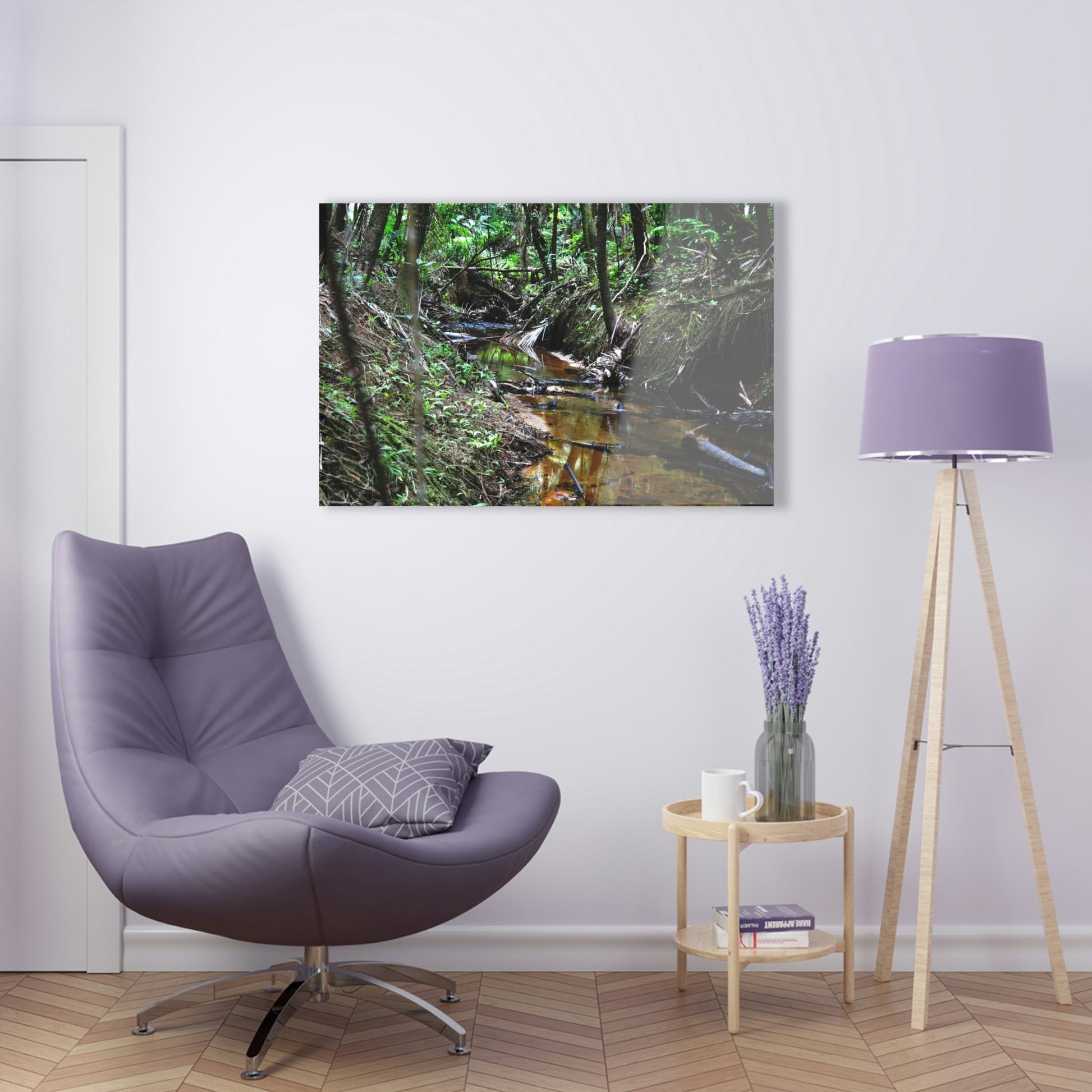 Acrylic Prints - US Made - Ideal for a Stunning Home/Office Decor Ideas - El Yunque Rainforest - The Early Holy Spirit River - CCMM* - Green Forest Home