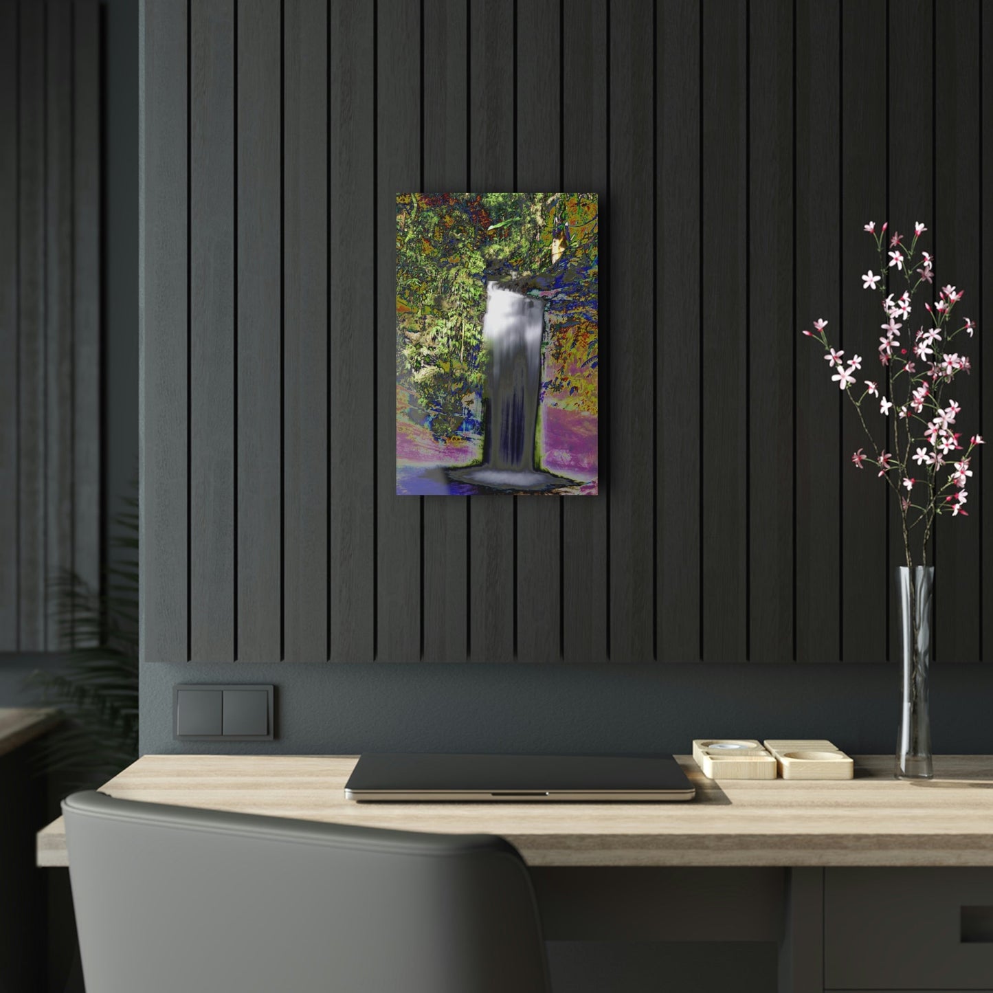 Acrylic Prints - US Made - Ideal for a Stunning Home/Office Decor Ideas - El Yunque Rainforest Waterfall - Juan Diego River - CCMM* - Green Forest Home