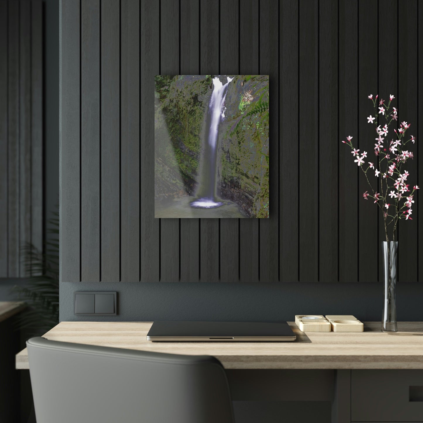 Acrylic Prints - US Made - Ideal for a Stunning Home/Office Decor Ideas - El Yunque Rainforest Waterfall - Juan Diego River - CCMM* - Green Forest Home