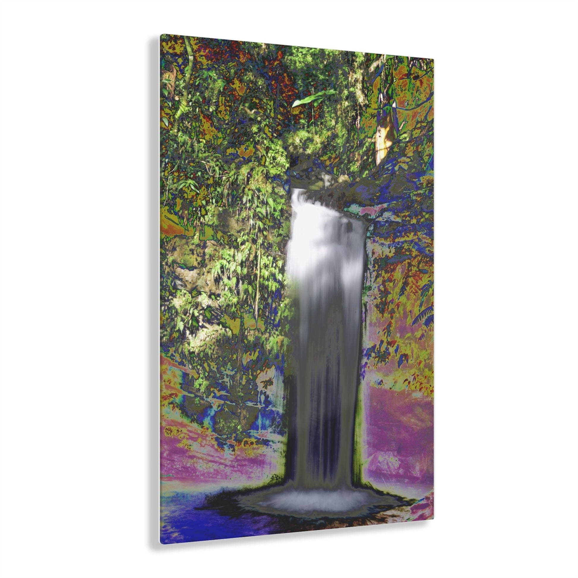 Acrylic Prints - US Made - Ideal for a Stunning Home/Office Decor Ideas - El Yunque Rainforest Waterfall - Juan Diego River - CCMM* - Green Forest Home