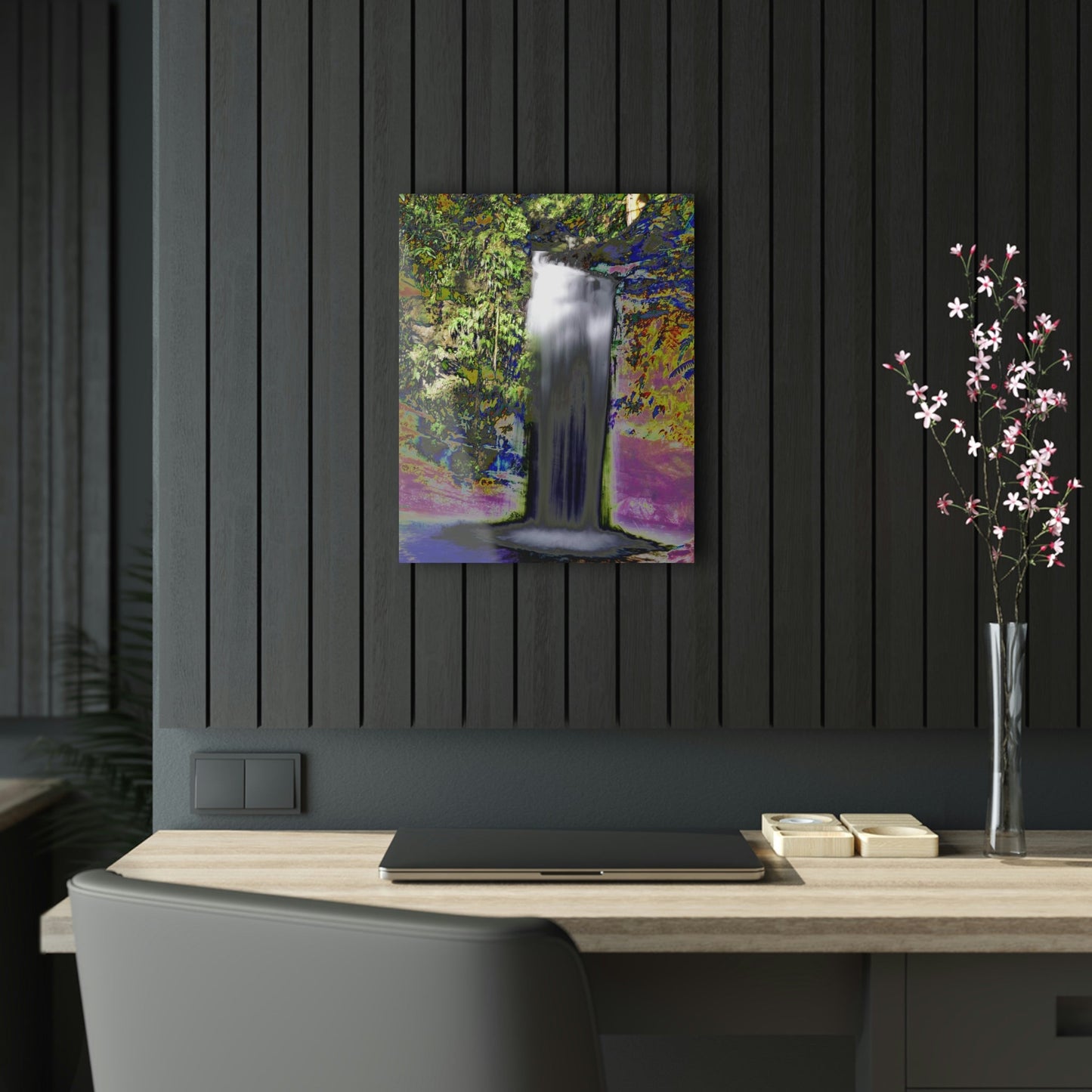 Acrylic Prints - US Made - Ideal for a Stunning Home/Office Decor Ideas - El Yunque Rainforest Waterfall - Juan Diego River - CCMM* - Green Forest Home