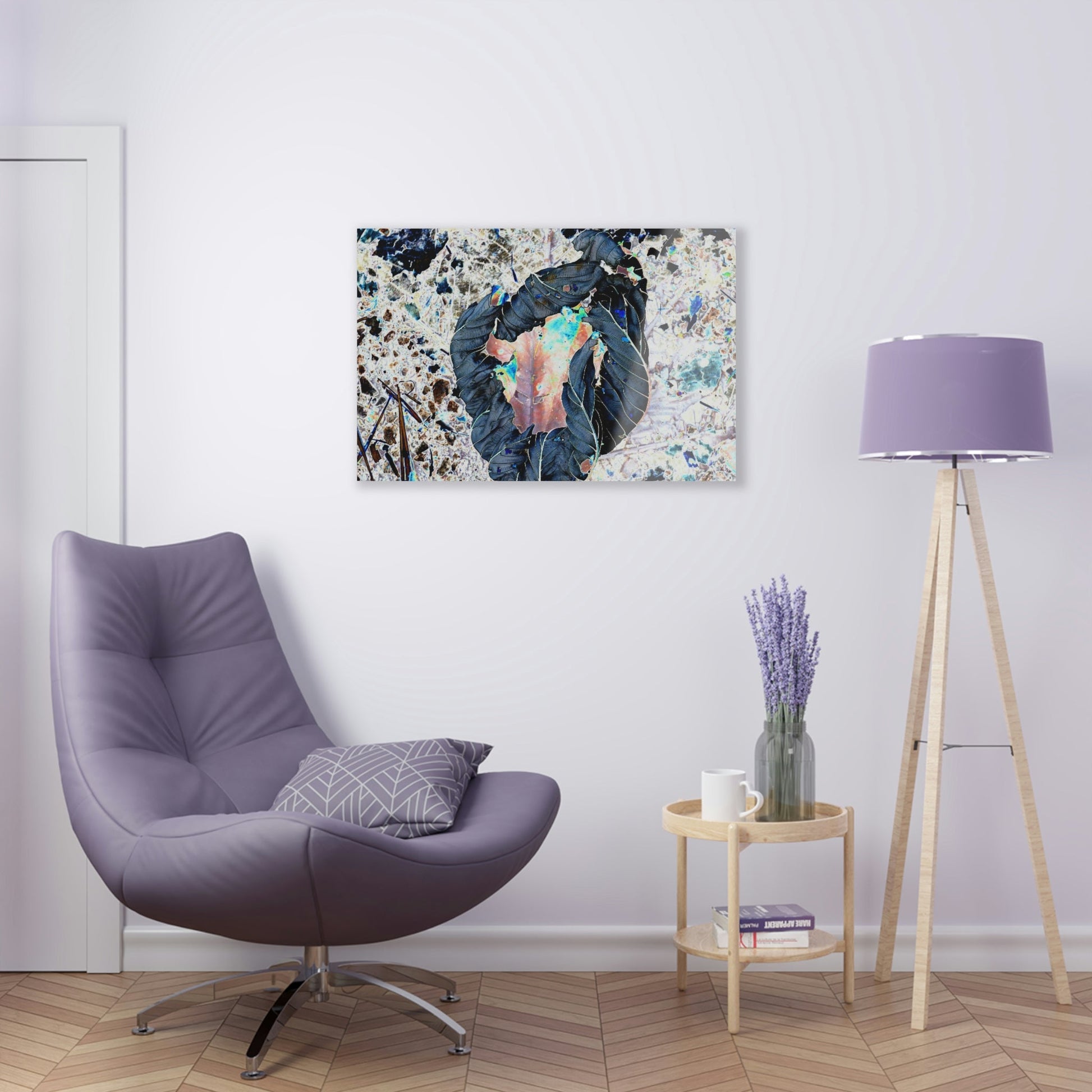 Acrylic Prints - US Made - Ideal for a Stunning Home/Office Decor Ideas - El Yunque - The white side of a Yagrumo tree leaf turns black via CCMM* - Green Forest Home