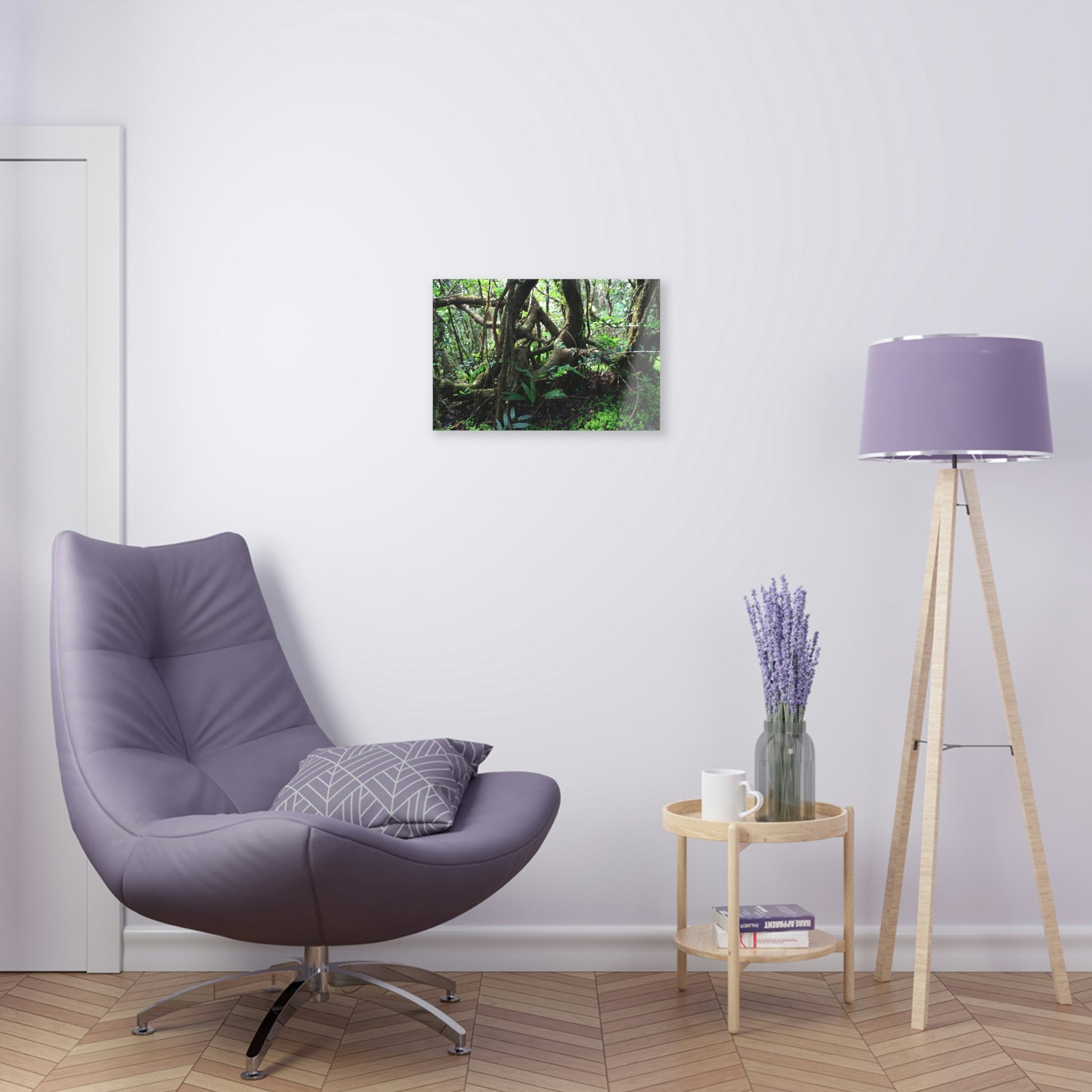 Acrylic Prints - US Made - Ideal for a Stunning Home/Office Decor Ideas - El Yunque - Tradewinds Trail Dance of Trees in Cloud Forest as Painting - CCMM* - Green Forest Home