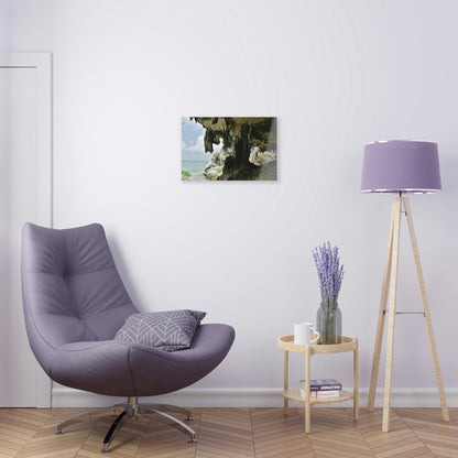 Acrylic Prints - US Made - Ideal for a Stunning Home/Office Decor Ideas - Inspirations from Nature - Mona island Caves on Edge of Pajaros beach - Green Forest Home