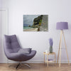 Acrylic Prints - US Made - Ideal for a Stunning Home/Office Decor Ideas - Inspirations from Nature - Mona island Edge of Pajaros Beach & Cave View - Green Forest Home