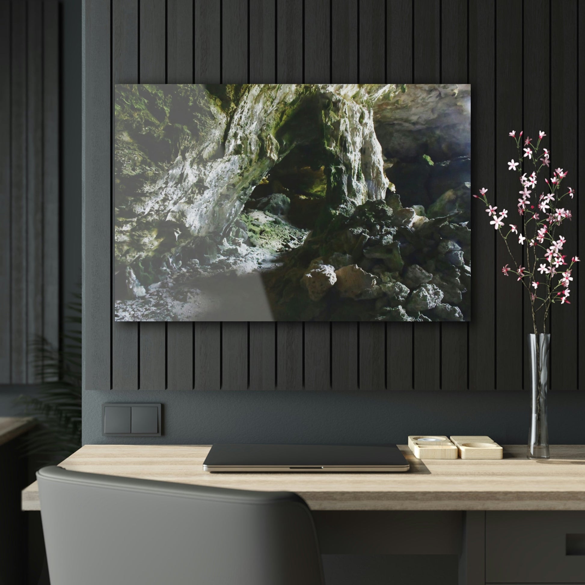 Acrylic Prints - US Made - Ideal for a Stunning Home/Office Decor Ideas - Inspirations from Nature - Remote Mona island & Caves - Puerto Rico - Green Forest Home