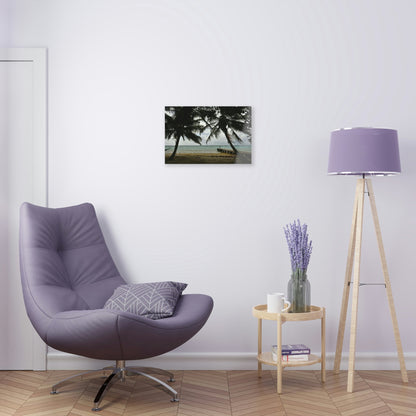 Acrylic Prints - US Made - Ideal for a Stunning Home/Office Decor Ideas - Inspirations from Nature - Remote Mona island - Fisherman on Pier - Green Forest Home