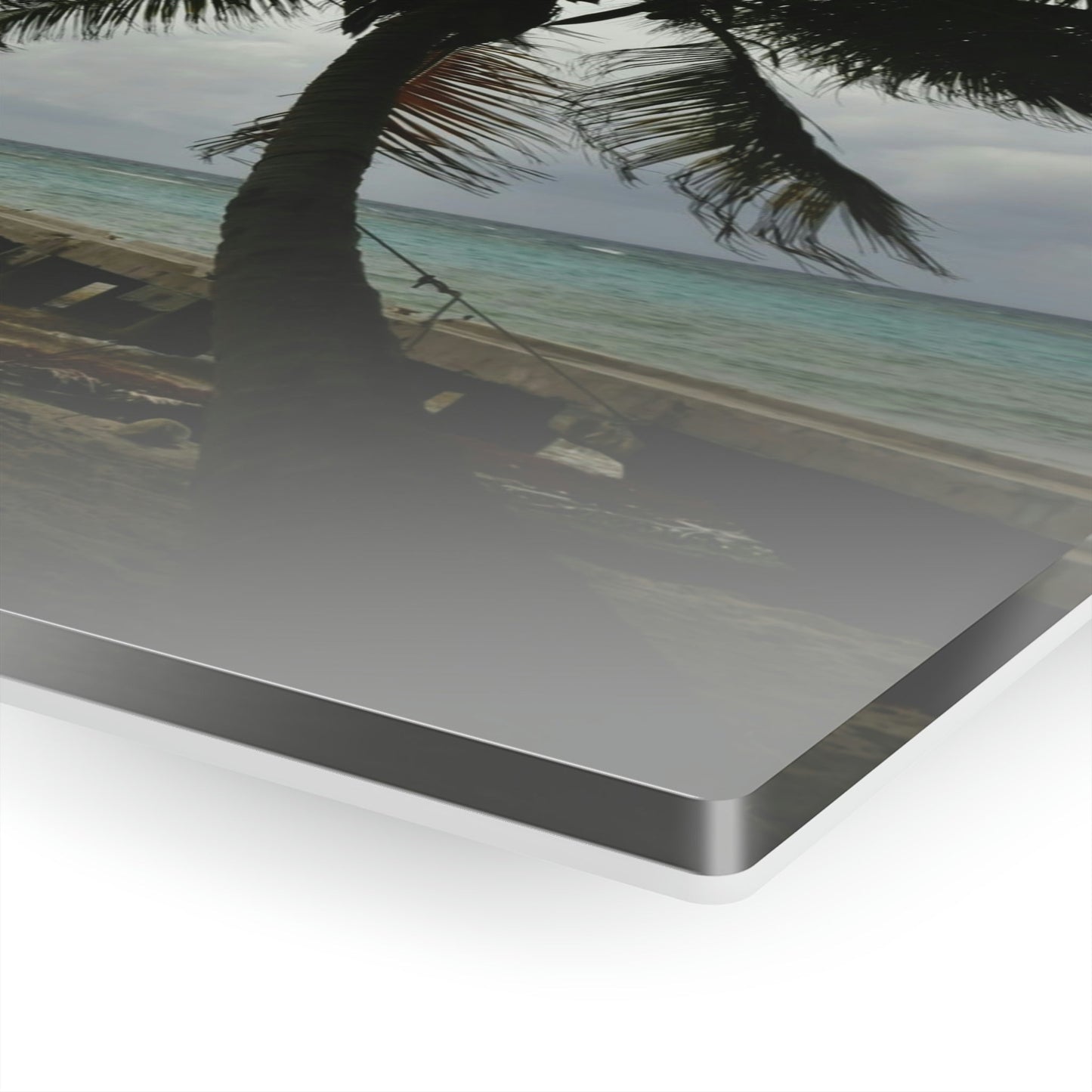 Acrylic Prints - US Made - Ideal for a Stunning Home/Office Decor Ideas - Inspirations from Nature - Remote Mona island - Fisherman on Pier - Green Forest Home