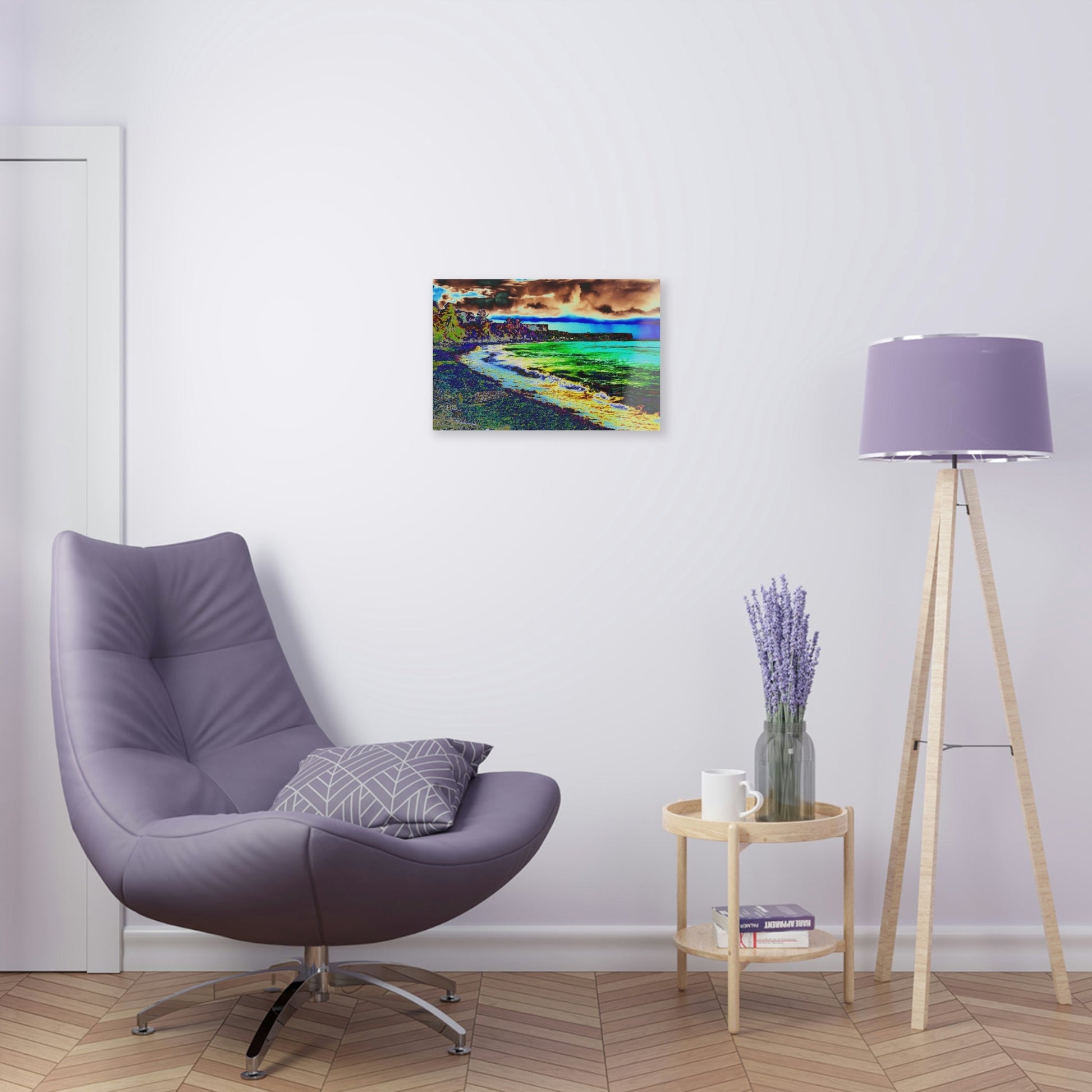 Acrylic Prints - US Made - Ideal for a Stunning Home/Office Decor Ideas - Inspirations from Nature - Remote Mona island - Fisherman on Pier - CCMM* - Green Forest Home