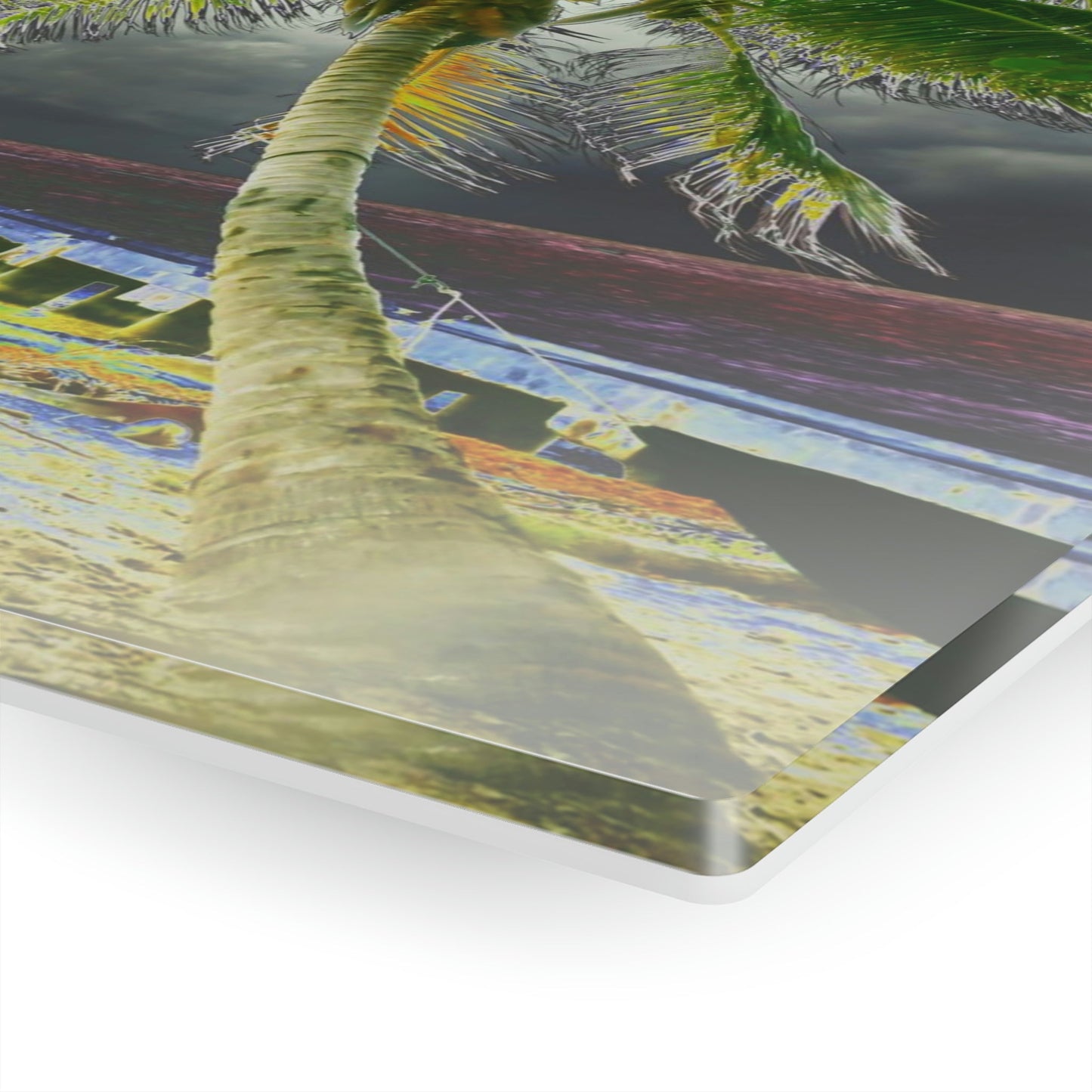 Acrylic Prints - US Made - Ideal for a Stunning Home/Office Decor Ideas - Inspirations from Nature - Remote Mona island - Fisherman on Pier - CCMM* - Green Forest Home