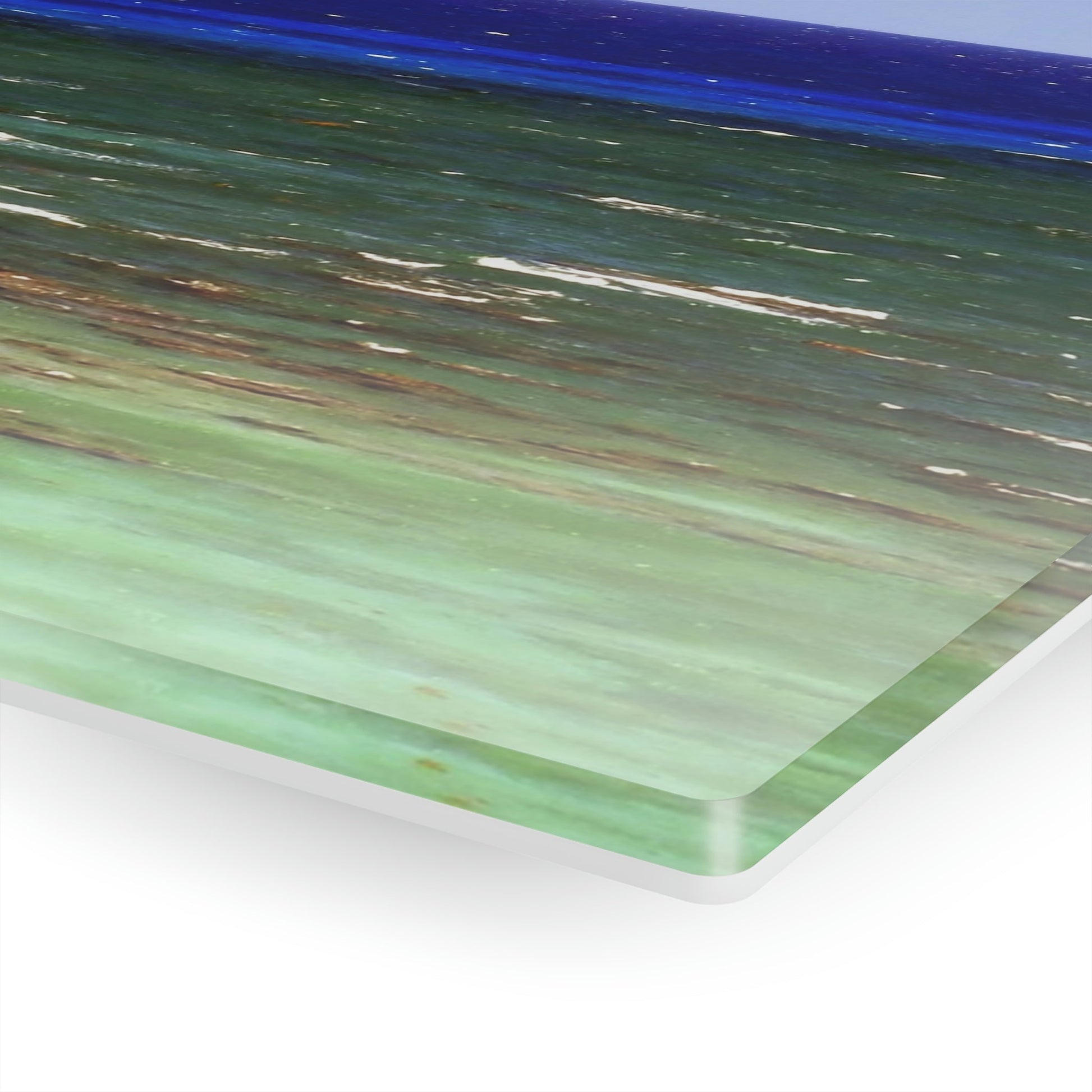 Acrylic Prints - US Made - Ideal for a Stunning Home/Office Decor Ideas - Inspirations from Nature - Remote Mona island Ocean Shades - Puerto Rico - Green Forest Home