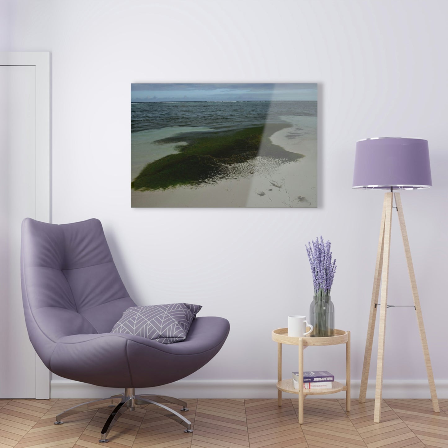 Acrylic Prints - US Made - Ideal for a Stunning Home/Office Decor Ideas - Inspirations from Nature - Remote Mona island - Pajaros Beach Algae formations ** - Green Forest Home