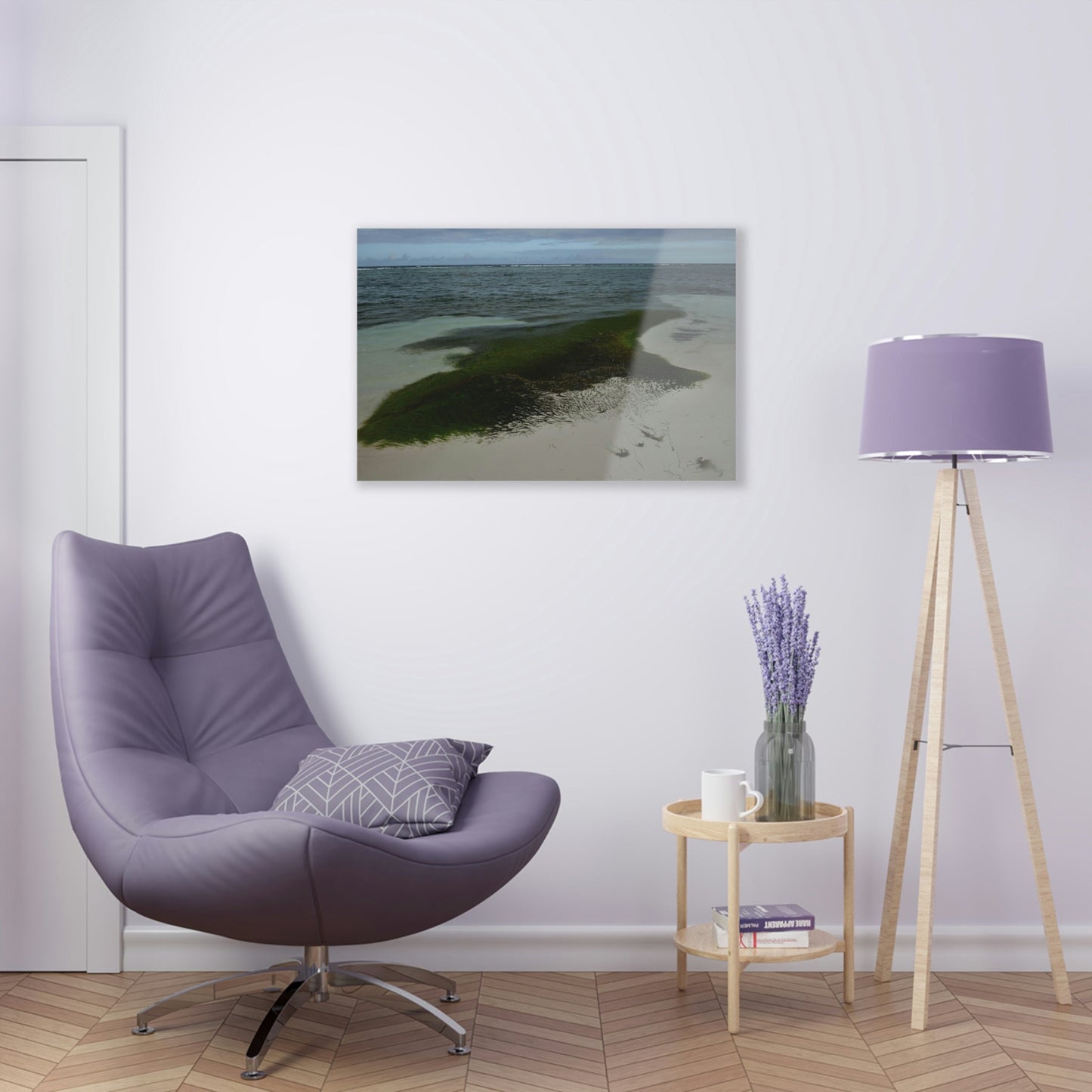 Acrylic Prints - US Made - Ideal for a Stunning Home/Office Decor Ideas - Inspirations from Nature - Remote Mona island - Pajaros Beach Algae formations ** - Green Forest Home