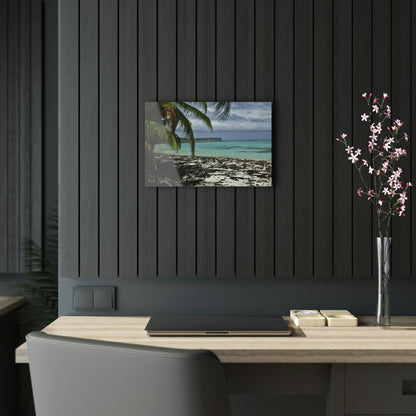 Acrylic Prints - US Made - Ideal for a Stunning Home/Office Decor Ideas - Inspirations from Nature - Remote Mona island - Pajaros Beach & Plateau - Green Forest Home