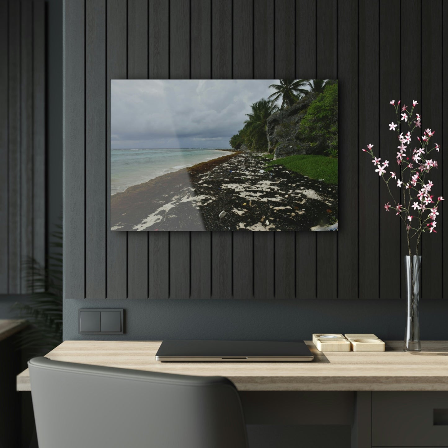Acrylic Prints - US Made - Ideal for a Stunning Home/Office Decor Ideas - Inspirations from Nature - Remote Mona island - Rare Rainy Days - Green Forest Home