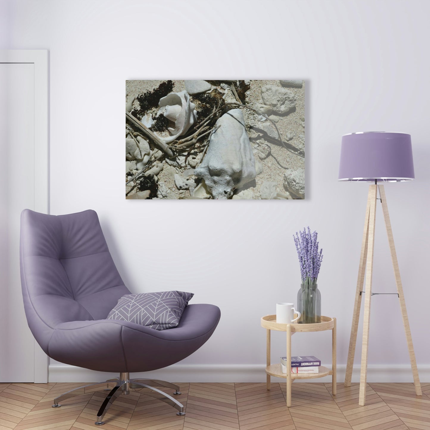 Acrylic Prints - US Made - Ideal for a Stunning Home/Office Decor Ideas - Inspirations from Nature - Remote Mona island - What the Tide Brings & Sea Shells - Green Forest Home