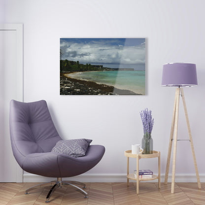 Acrylic Prints - US Made - Ideal for a Stunning Home/Office Decor Ideas - Remote Mona island - Broad view of Plateau & Algage - CCMM* - Green Forest Home