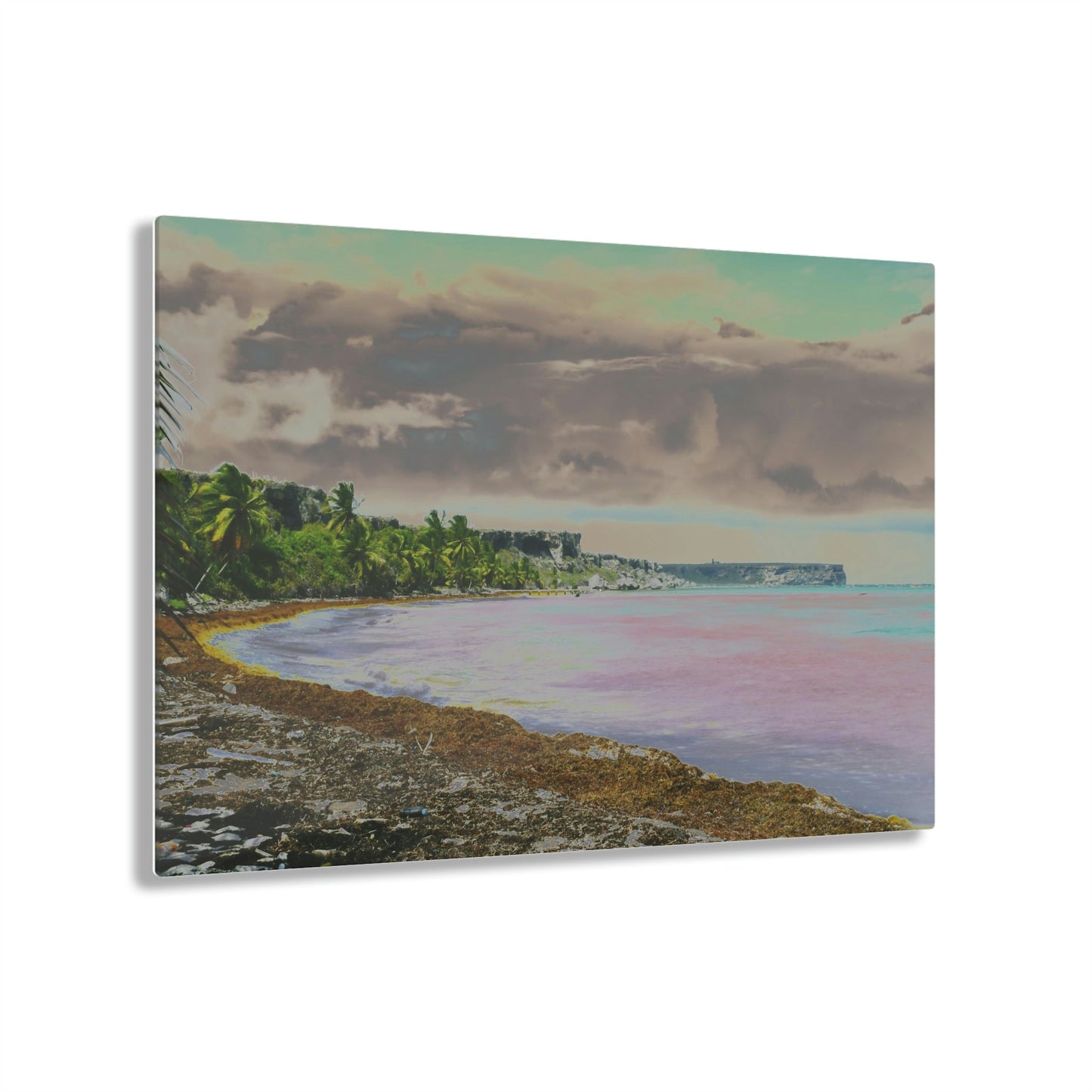 Acrylic Prints - US Made - Ideal for a Stunning Home/Office Decor Ideas - Remote Mona island - Broad view of Plateau & Algage - CCMM* - Green Forest Home