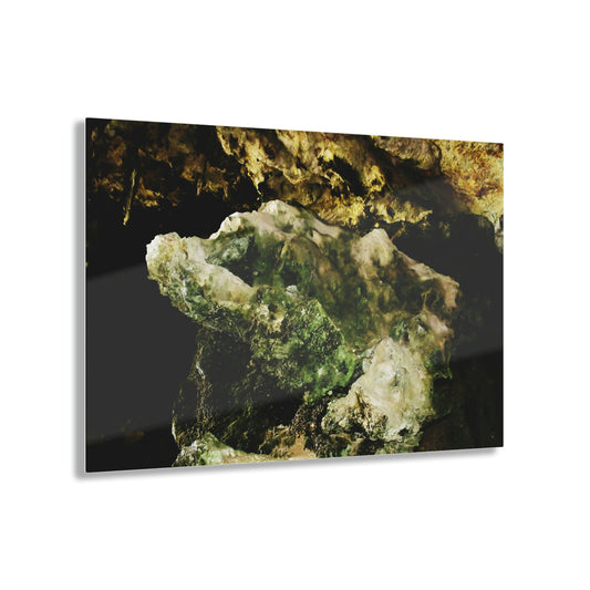 Acrylic Prints - US Made - Ideal for a Stunning Home/Office Decor Ideas - Remote Mona island - Caves Colorful Interior - CCMM* - Green Forest Home
