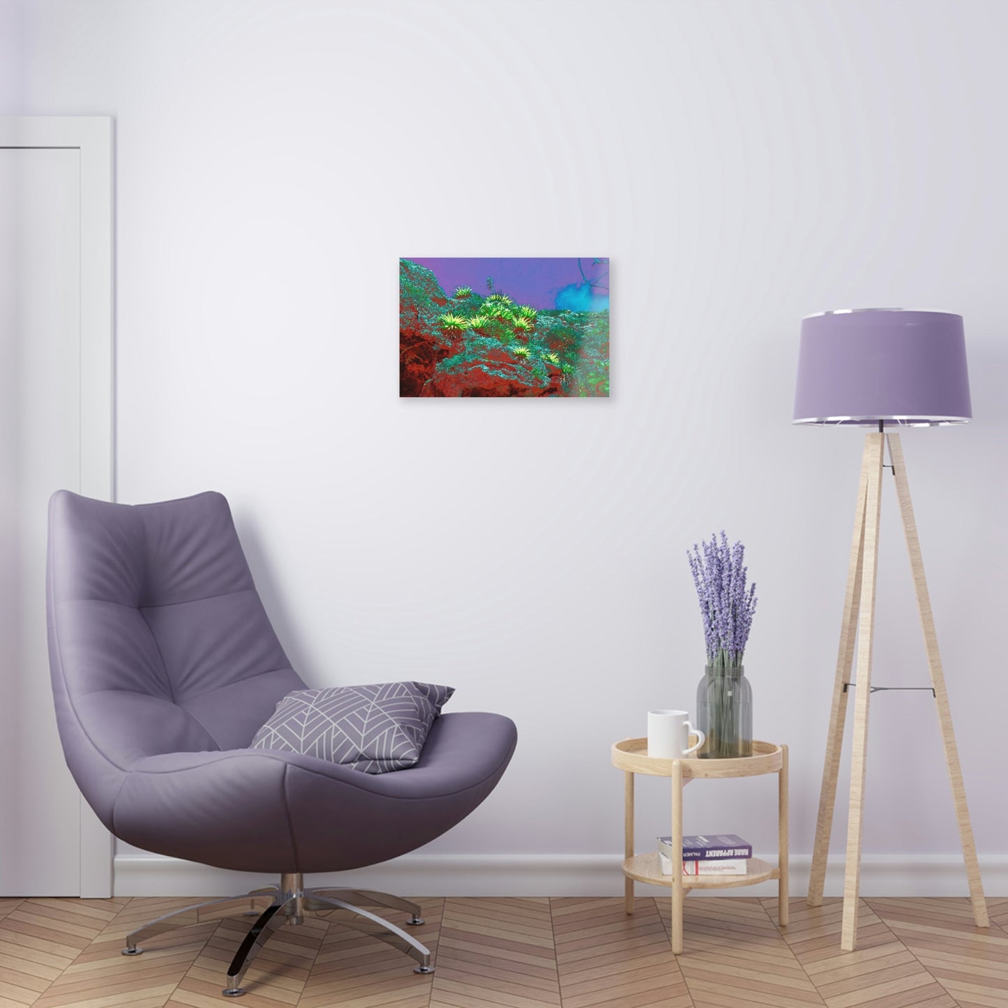 Acrylic Prints - US Made - Ideal for a Stunning Home/Office Decor Ideas - Remote Mona island - Cliff view of bromeliads - CCMM* - Green Forest Home
