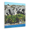 Acrylic Prints - US Made - Ideal for a Stunning Home/Office Decor Ideas - Remote Mona island - Coconut forest & caves from Boat - CCMM* - Green Forest Home