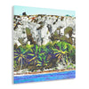 Acrylic Prints - US Made - Ideal for a Stunning Home/Office Decor Ideas - Remote Mona island - Coconut forest & caves from Boat - CCMM* - Green Forest Home