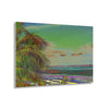 Acrylic Prints - US Made - Ideal for a Stunning Home/Office Decor Ideas - Remote Mona island - Coconut Palms on the Beach - CCMM* - Green Forest Home