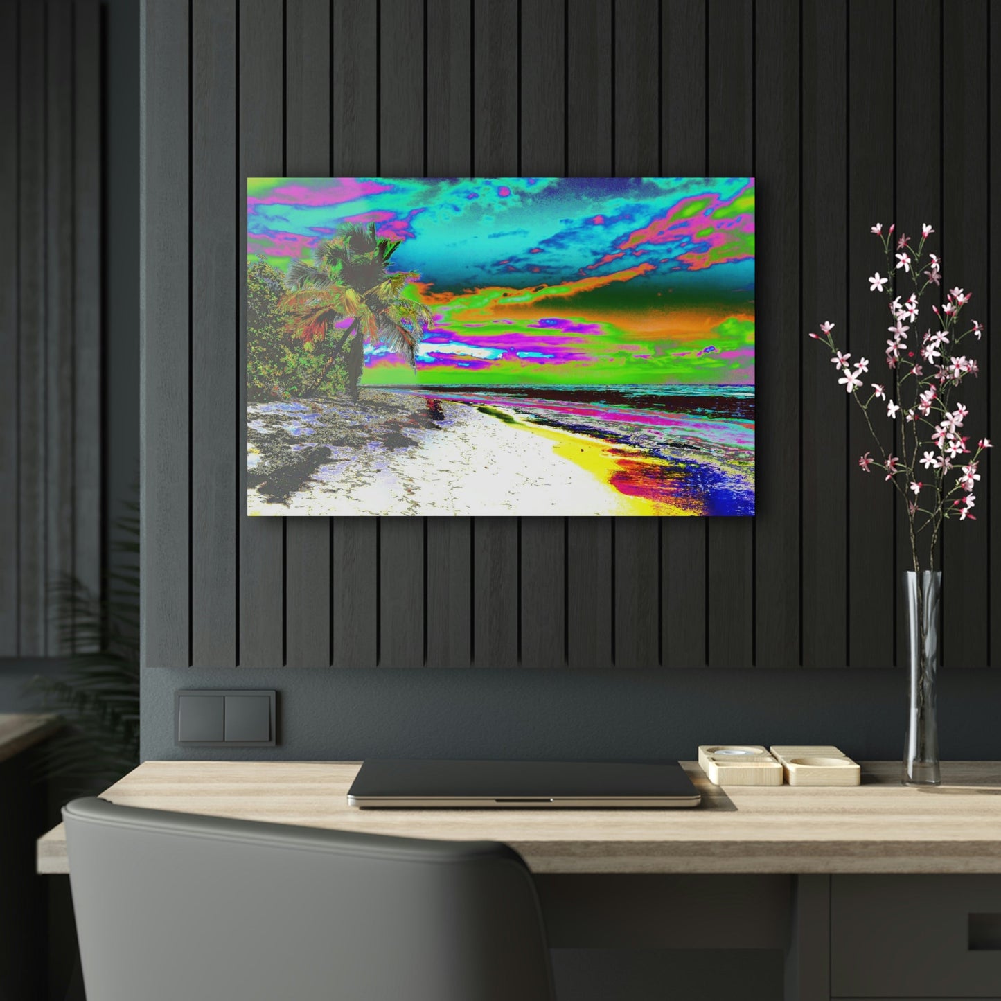 Acrylic Prints - US Made - Ideal for a Stunning Home/Office Decor Ideas - Remote Mona island - Corner on Pajaros Beach - CCMM* - Green Forest Home