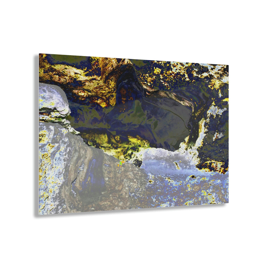 Acrylic Prints - US Made - Ideal for a Stunning Home/Office Decor Ideas - Remote Mona island - Entrace to a Cave near Pajaros - CCMM* - Green Forest Home