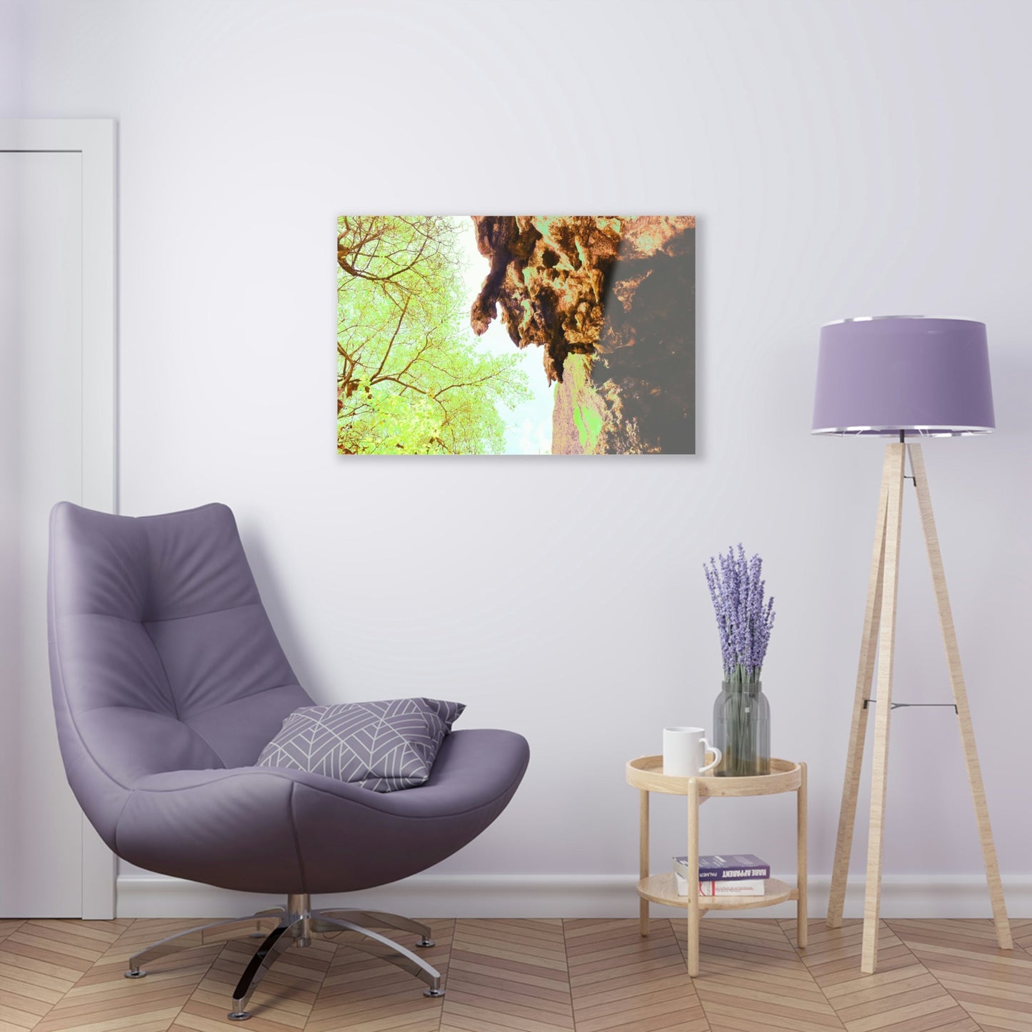 Acrylic Prints - US Made - Ideal for a Stunning Home/Office Decor Ideas - Remote Mona island - Huge Stalactite in a caves entrance - CCMM* - Green Forest Home