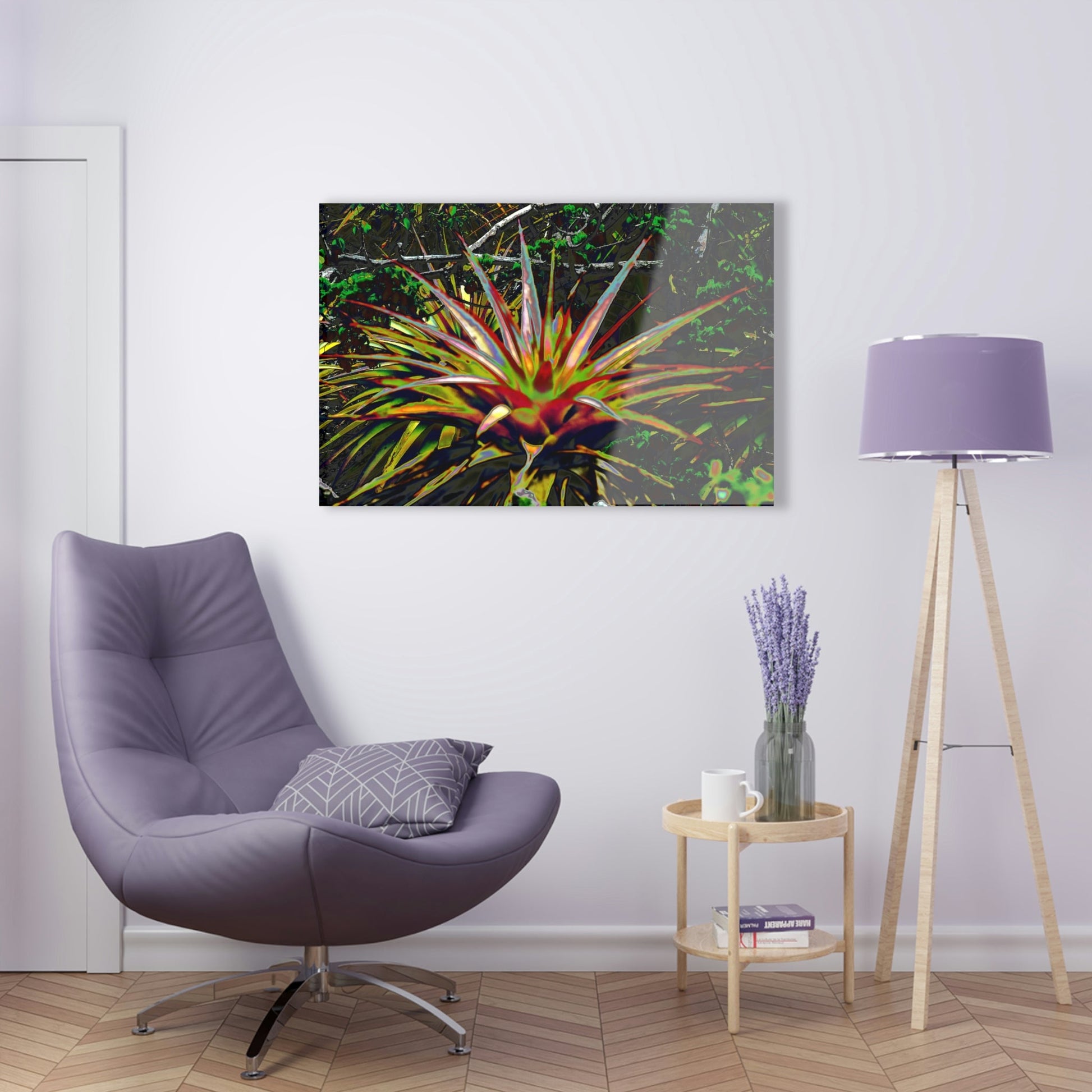 Acrylic Prints - US Made - Ideal for a Stunning Home/Office Decor Ideas - Remote Mona island - Monas Desert Bromeliads - CCMM* - Green Forest Home