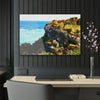Acrylic Prints - US Made - Ideal for a Stunning Home/Office Decor Ideas - Remote Mona island - Mountain edge in Plateau - CCMM* - Green Forest Home
