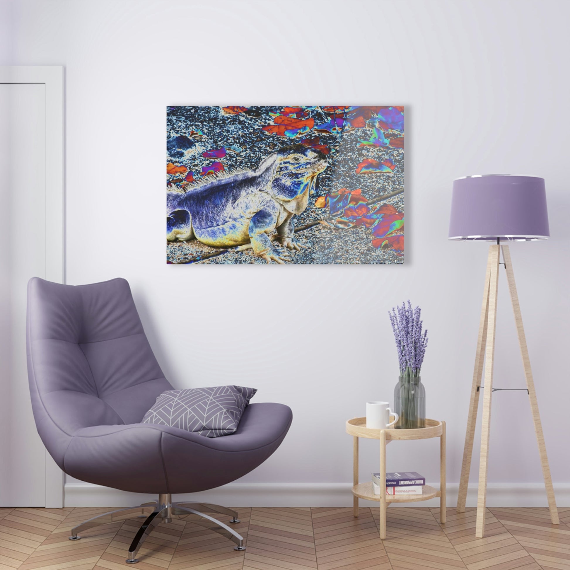 Acrylic Prints - US Made - Ideal for a Stunning Home/Office Decor Ideas - Remote Mona island - Native Mona Iguana - CCMM* - Green Forest Home