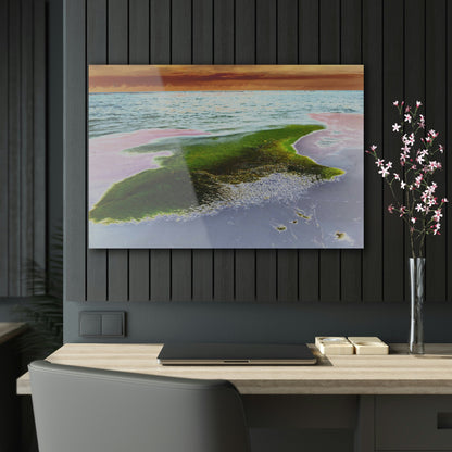 Acrylic Prints - US Made - Ideal for a Stunning Home/Office Decor Ideas - Remote Mona island - Pajaros Beach & Algage - CCMM* - Green Forest Home