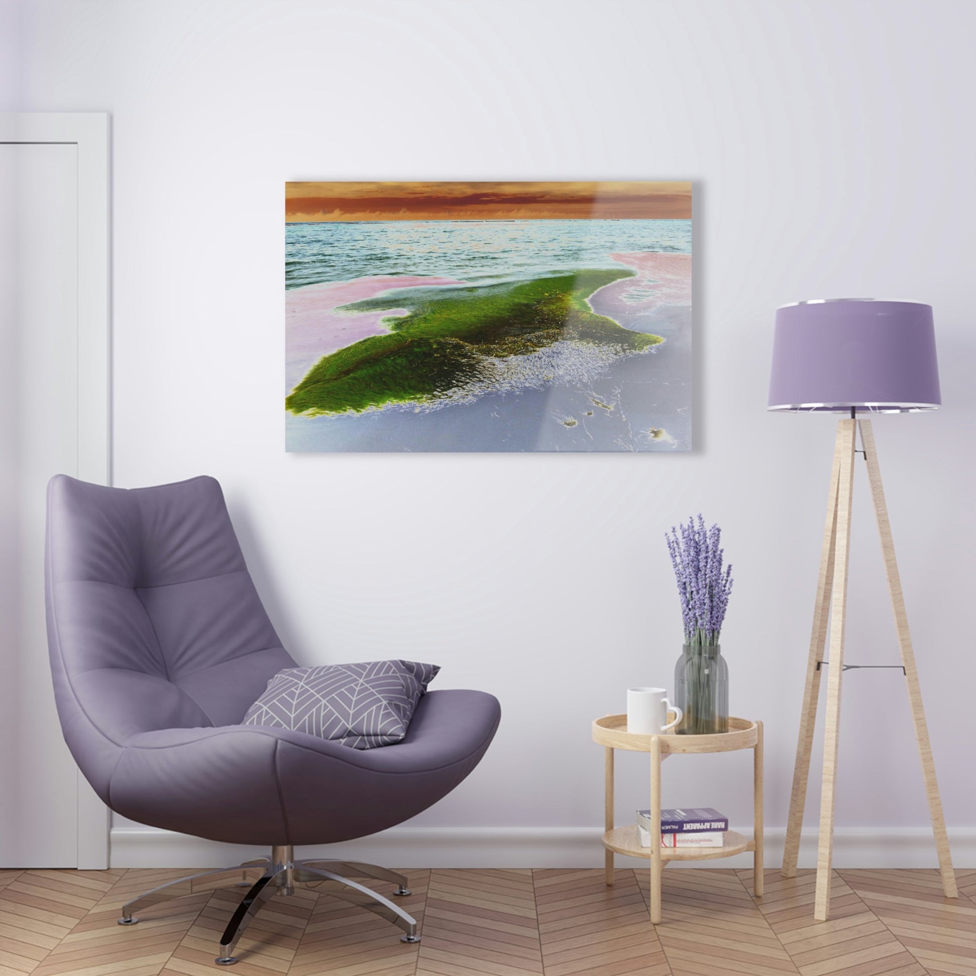 Acrylic Prints - US Made - Ideal for a Stunning Home/Office Decor Ideas - Remote Mona island - Pajaros Beach & Algage - CCMM* - Green Forest Home