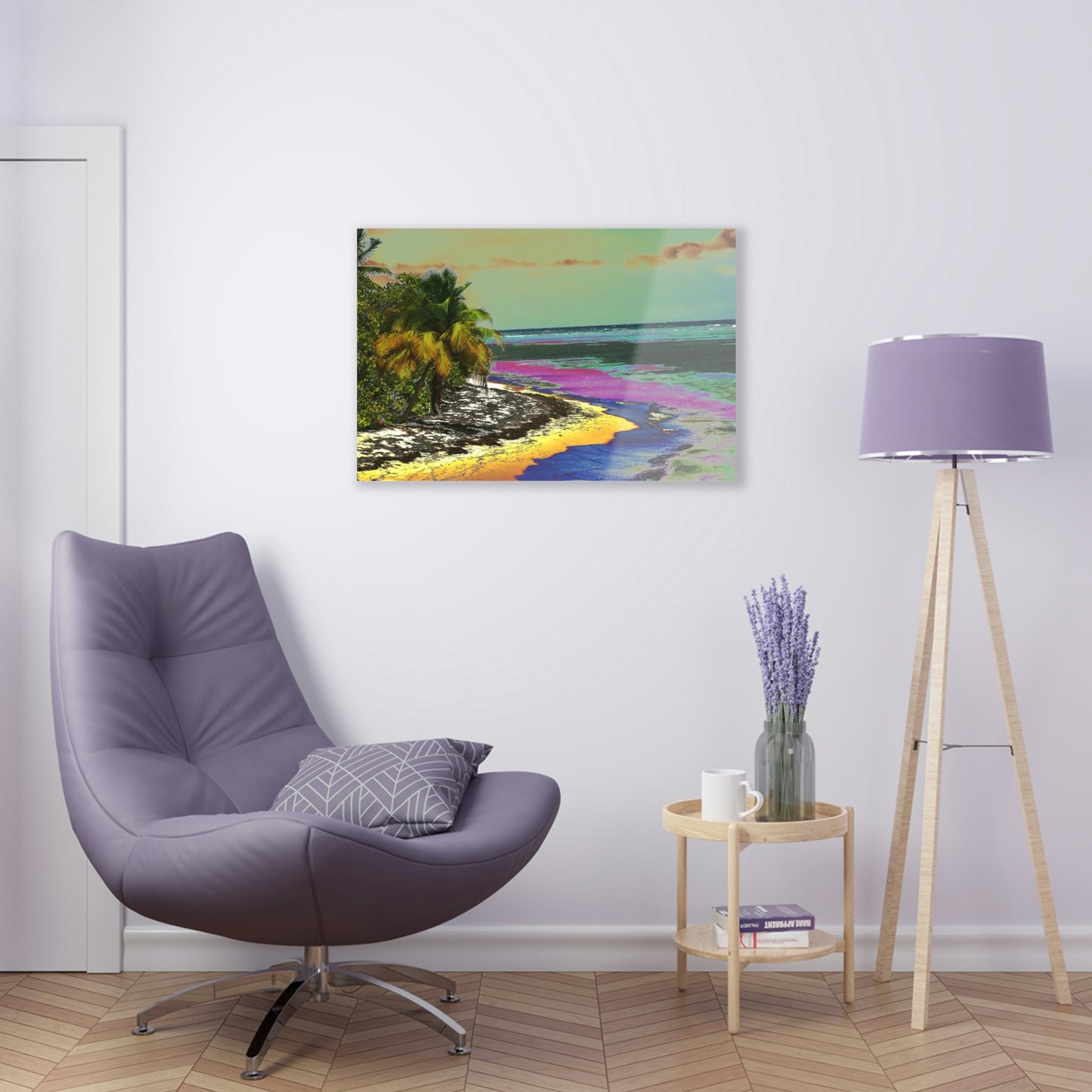 Acrylic Prints - US Made - Ideal for a Stunning Home/Office Decor Ideas - Remote Mona island - Pajaros beach Corner - CCMM* - Green Forest Home