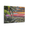 Acrylic Prints - US Made - Ideal for a Stunning Home/Office Decor Ideas - Remote Mona island - Plateau and Vivid Ocean from Beach - CCMM* - Green Forest Home
