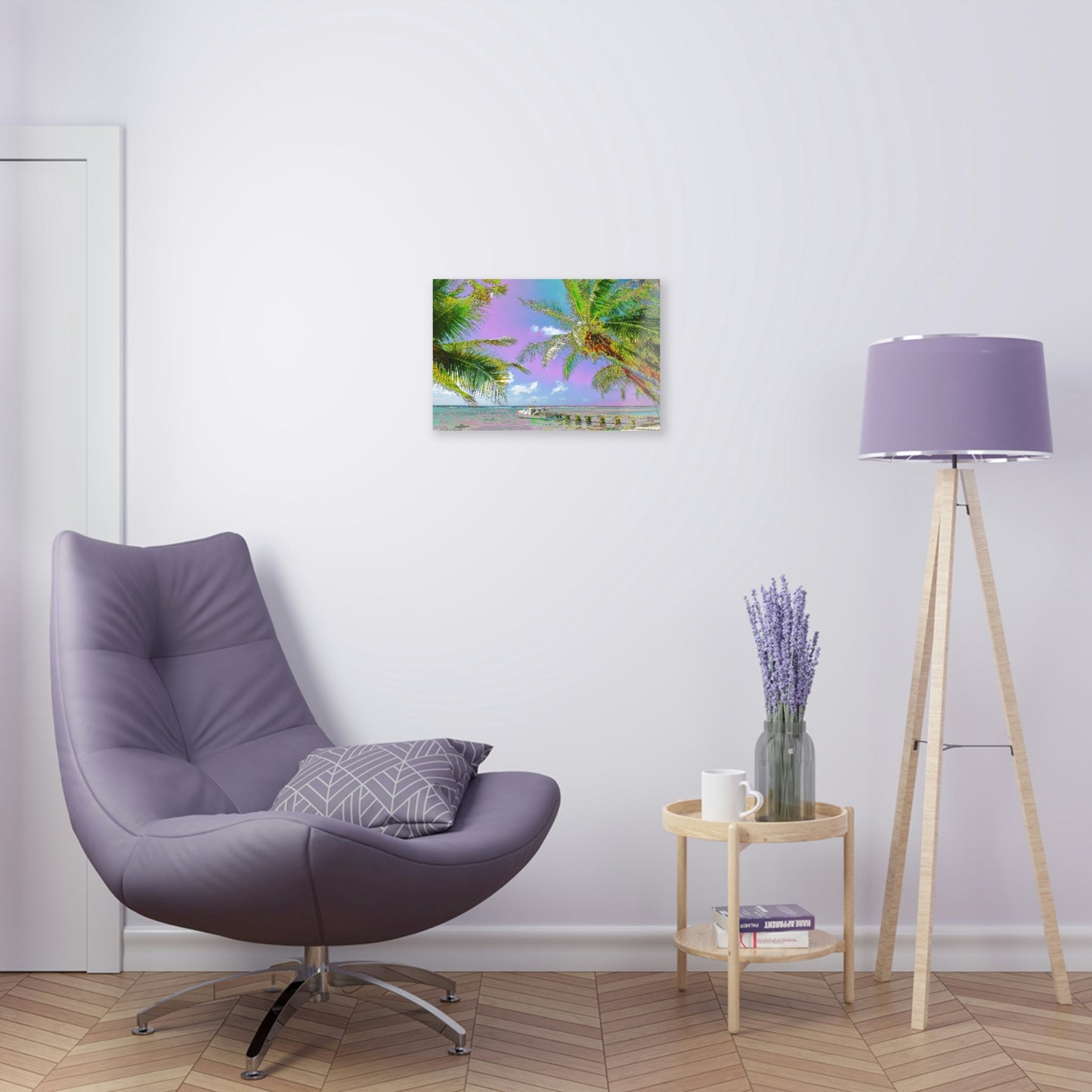 Acrylic Prints - US Made - Ideal for a Stunning Home/Office Decor Ideas - Remote Mona island - Playa Pajaros Pier and Boat - CCMM* - Green Forest Home