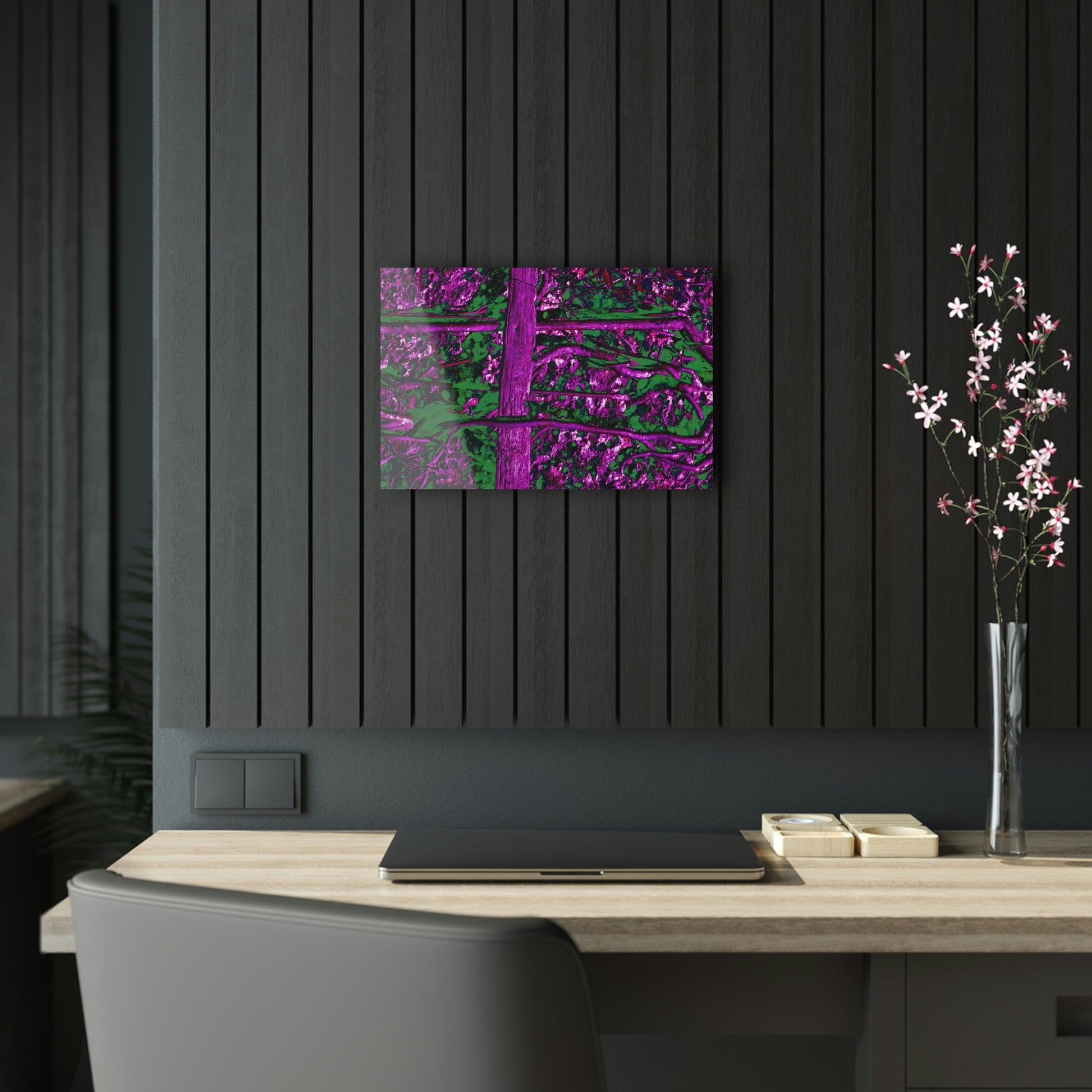 Acrylic Prints - US Made - Ideal for a Stunning Home/Office Decor Ideas - Remote Mona island - Roots grow on flat boulder - CCMM* - Green Forest Home