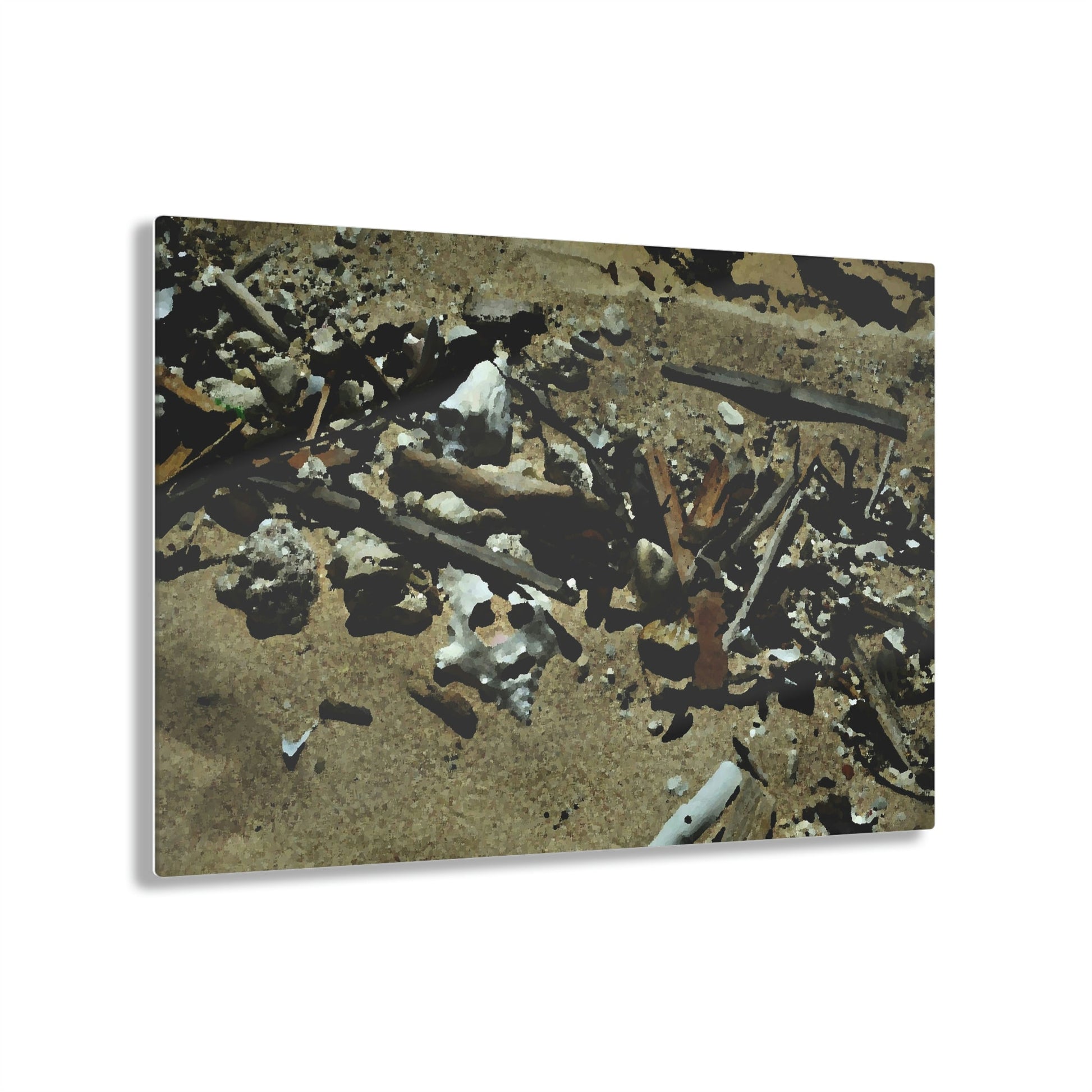 Acrylic Prints - US Made - Ideal for a Stunning Home/Office Decor Ideas - Remote Mona island - Sea Shells & Tides Washout - CCMM* - Green Forest Home